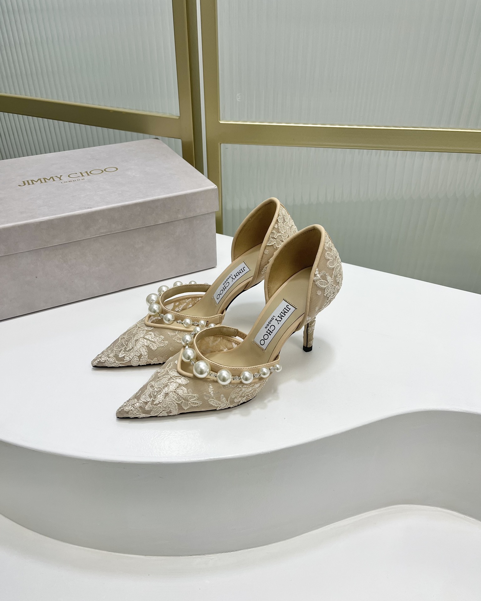 Jimmy choo new pointed toe lace shoes