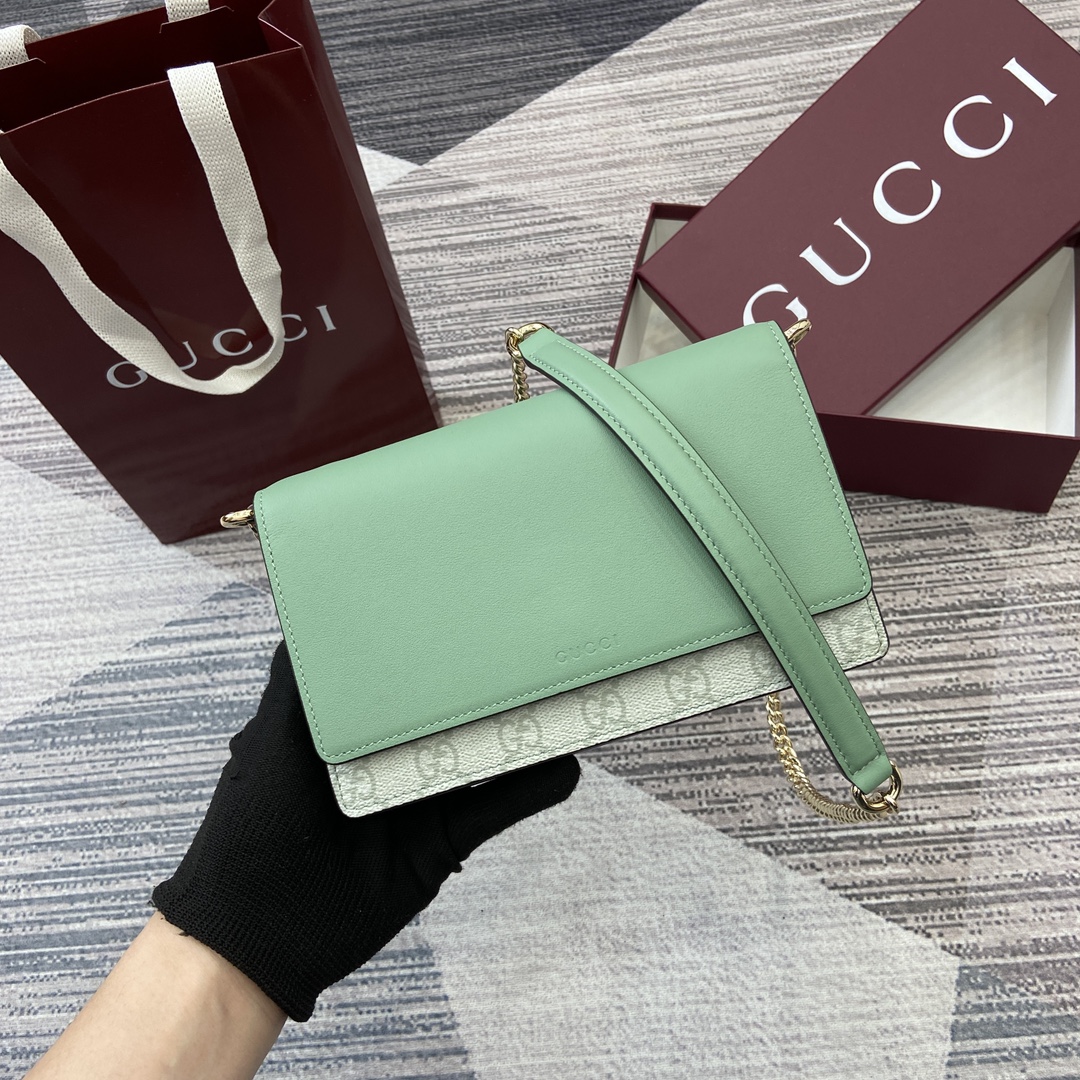 Gucci GG Emblem Chain Wallet