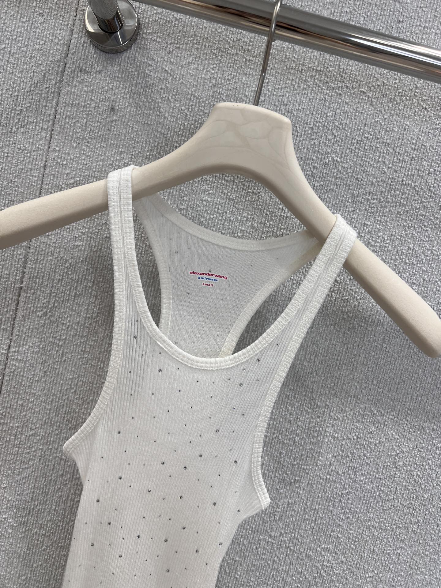 Alexander Wang Crystal-Embellished Racerback Tank