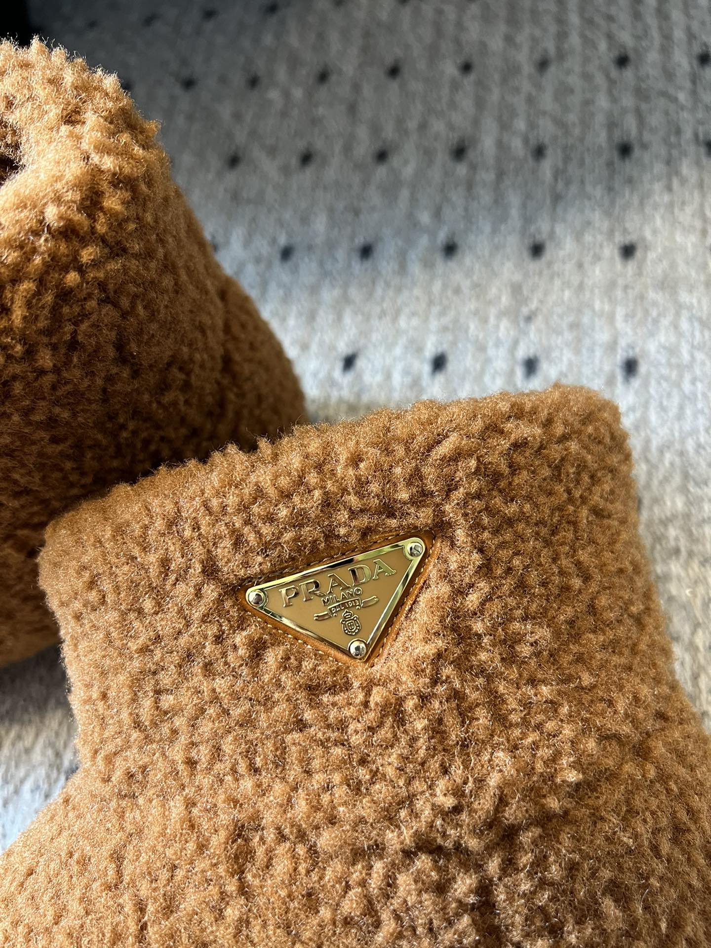 Prada autumn/Winter teddy snow boots