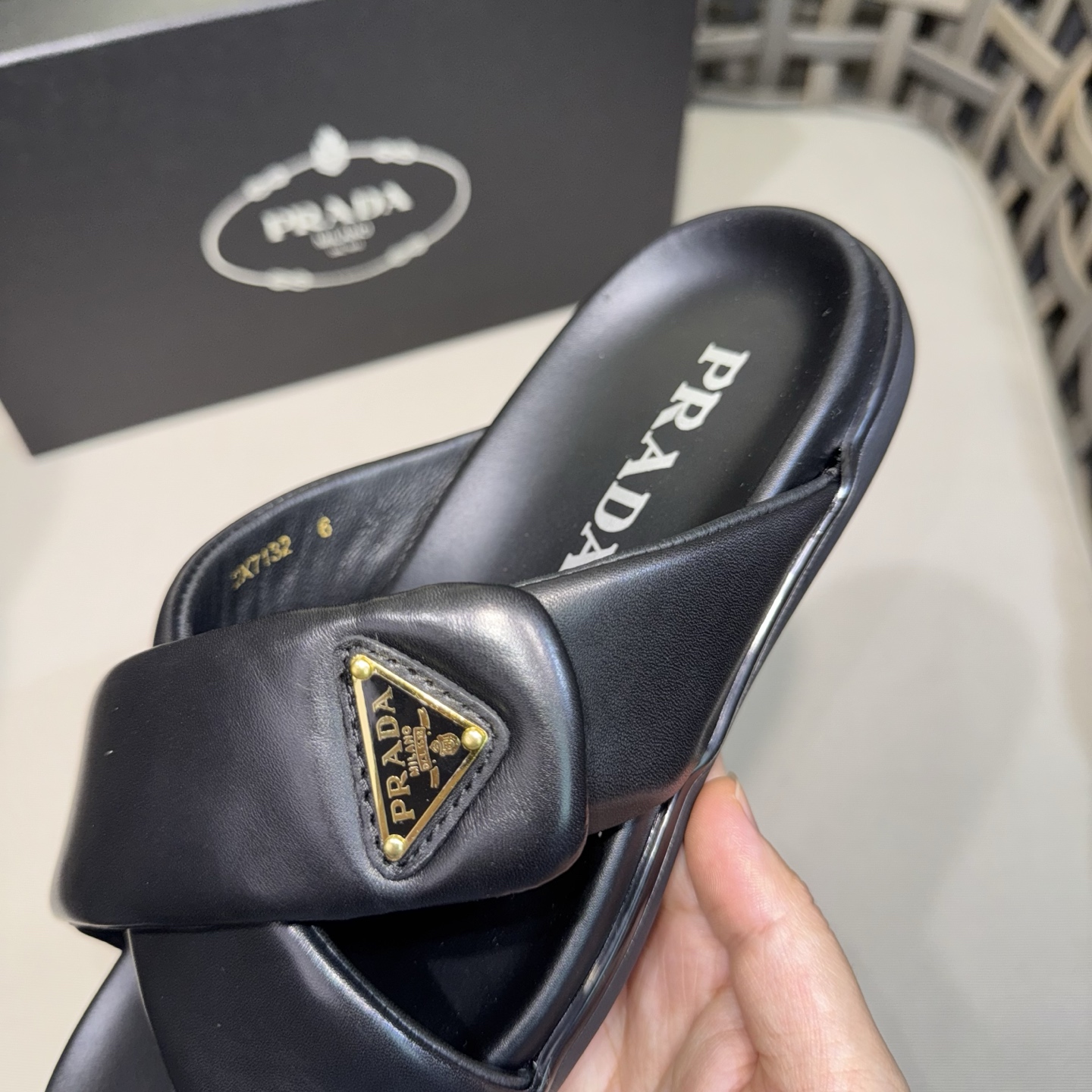 Prada Men’s Leather Sandals / Slides – New Arrival