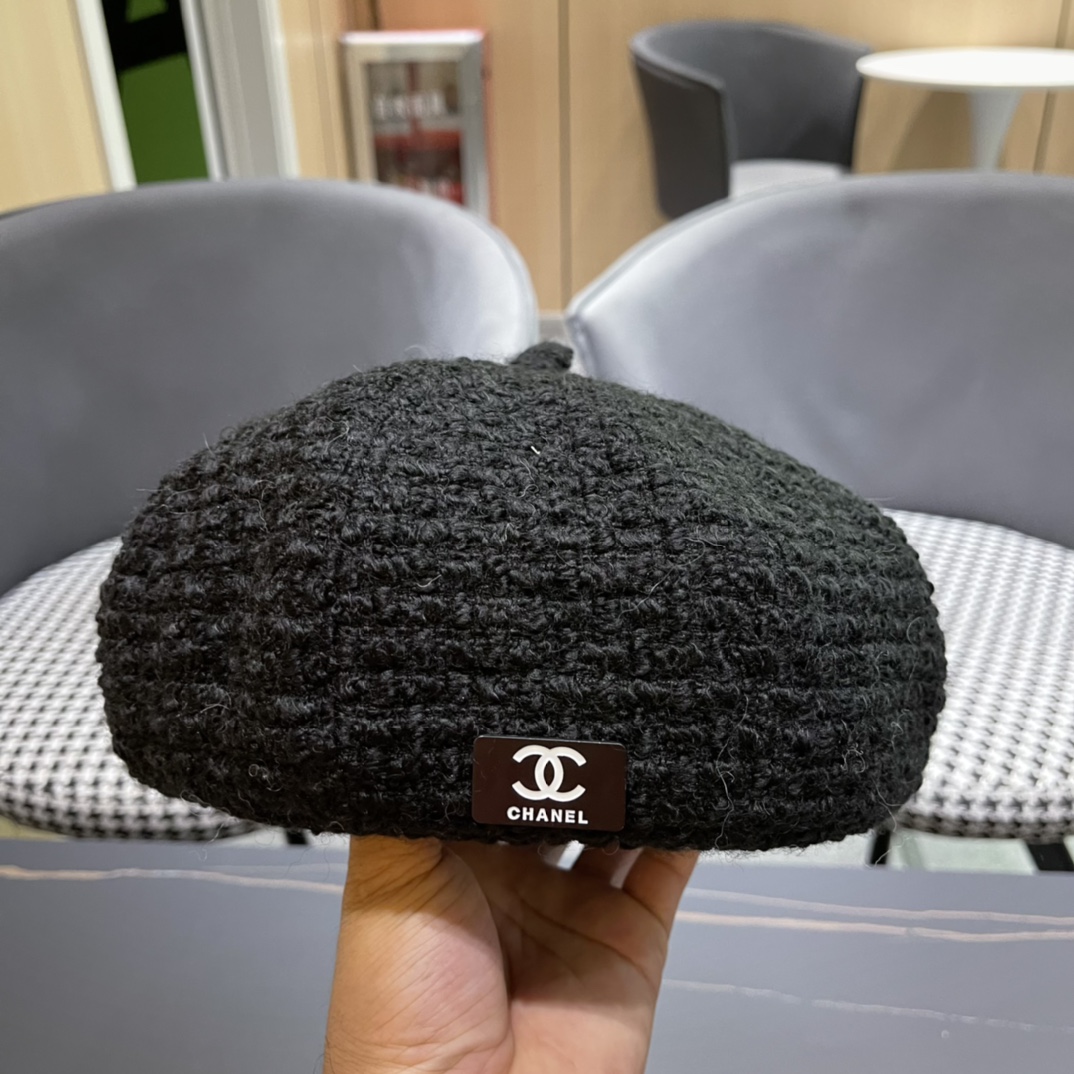 Chanel2024 beret-Black