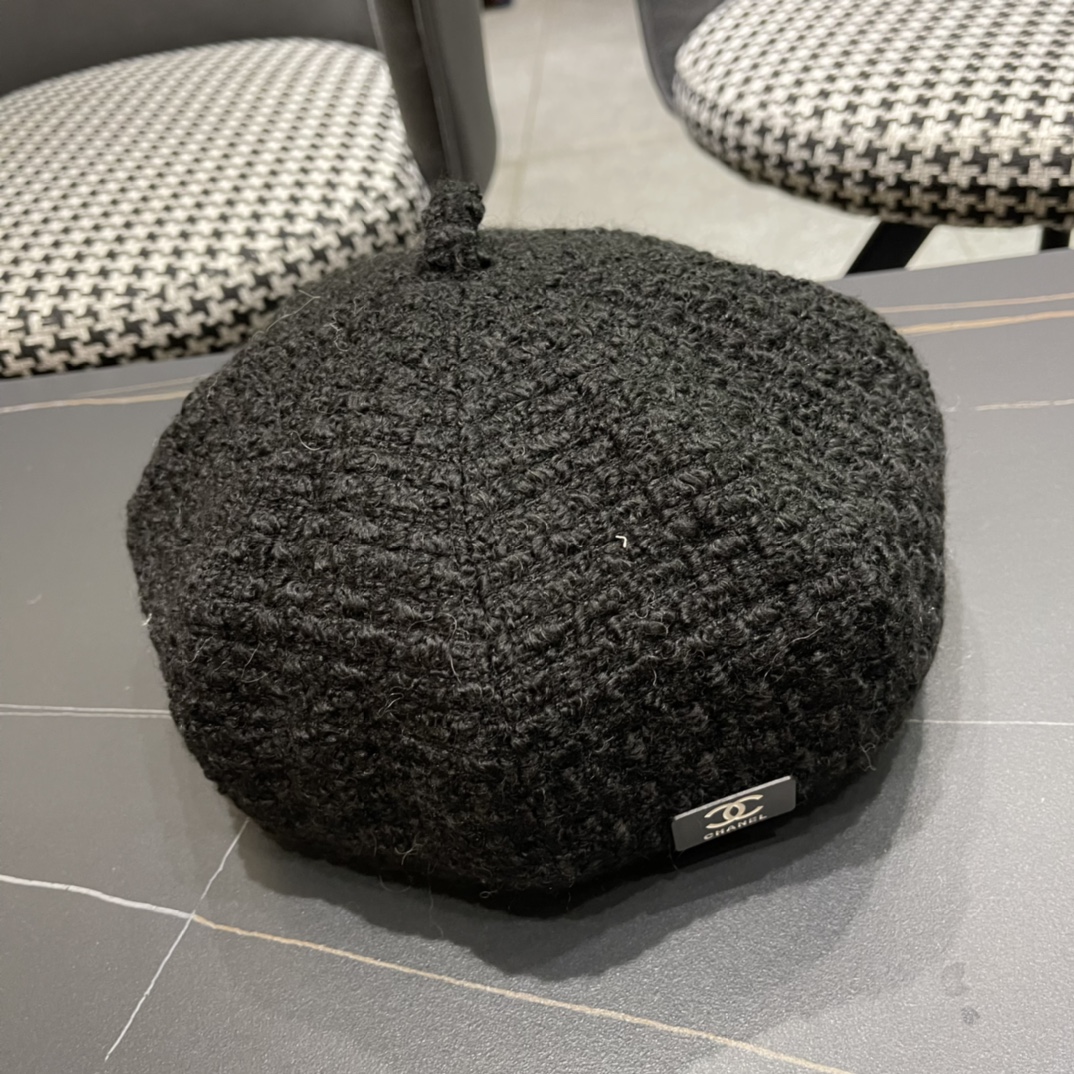 Chanel2024 beret-Black