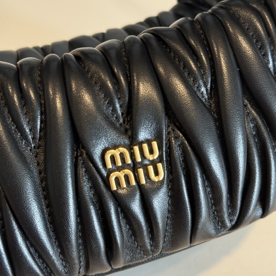 MIUMIU Matelassé nappa leather pouch