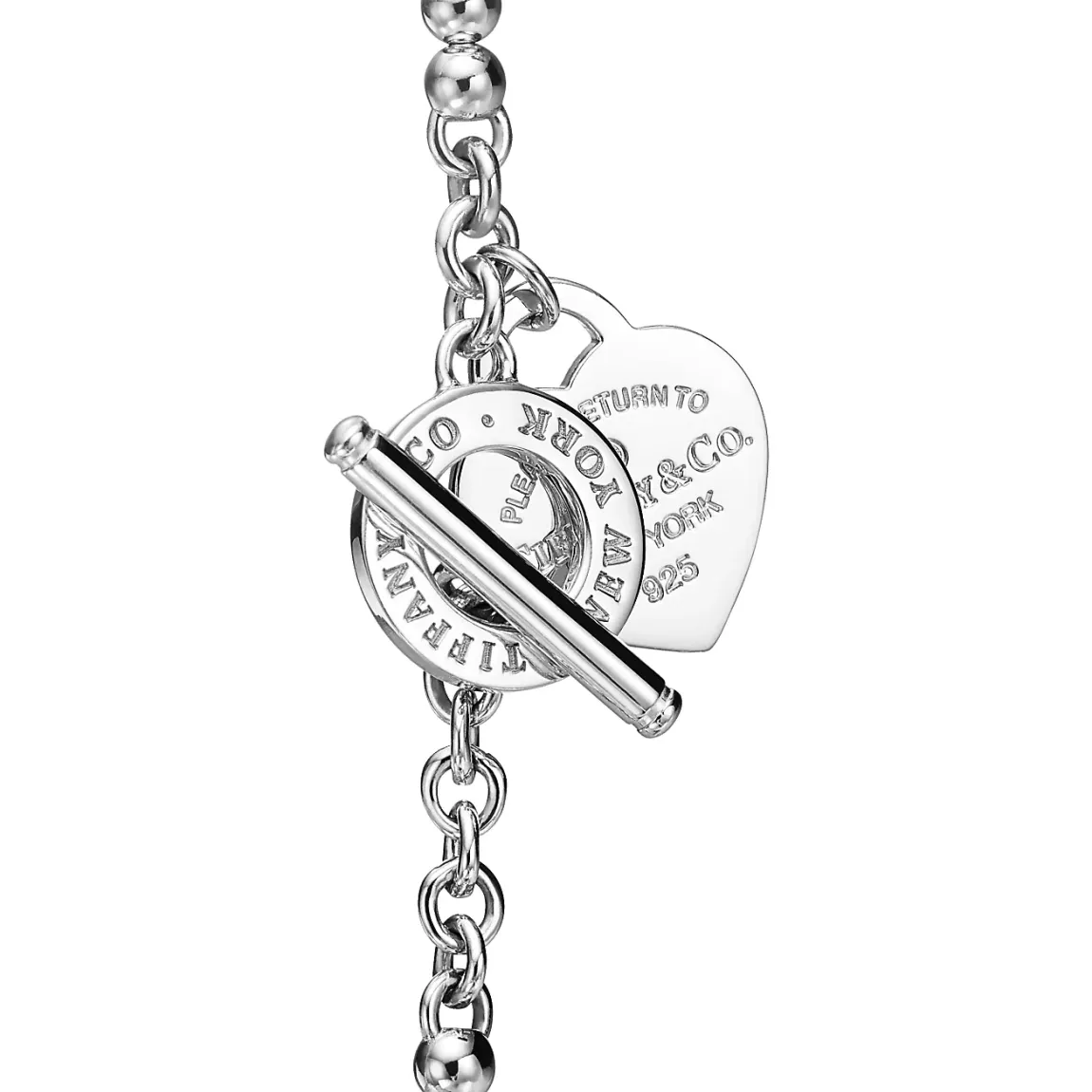 Tiffany Wrap Bead Bracelet in Silver with Pearls and a Diamond