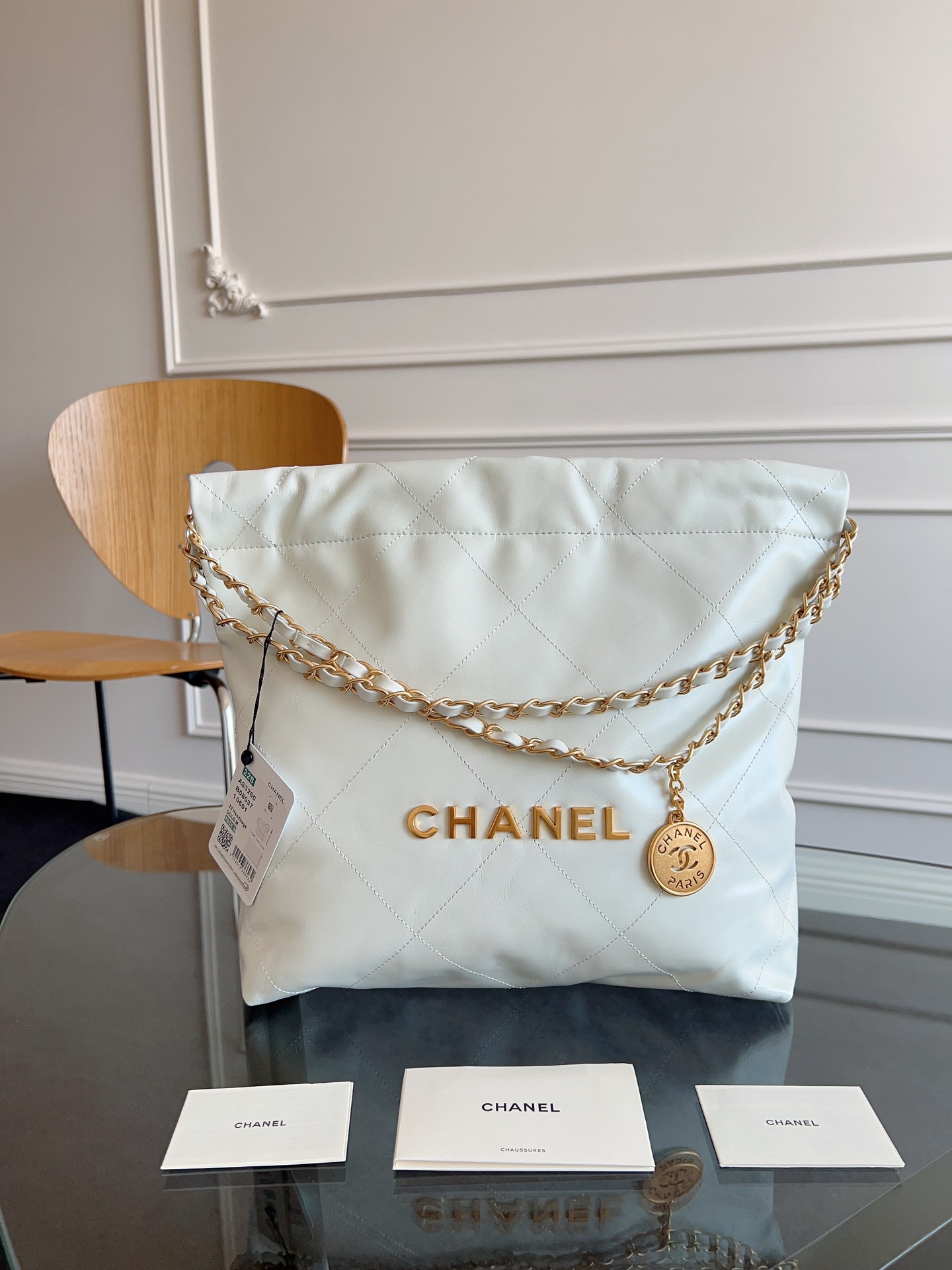 Chanel 22 Bag -White