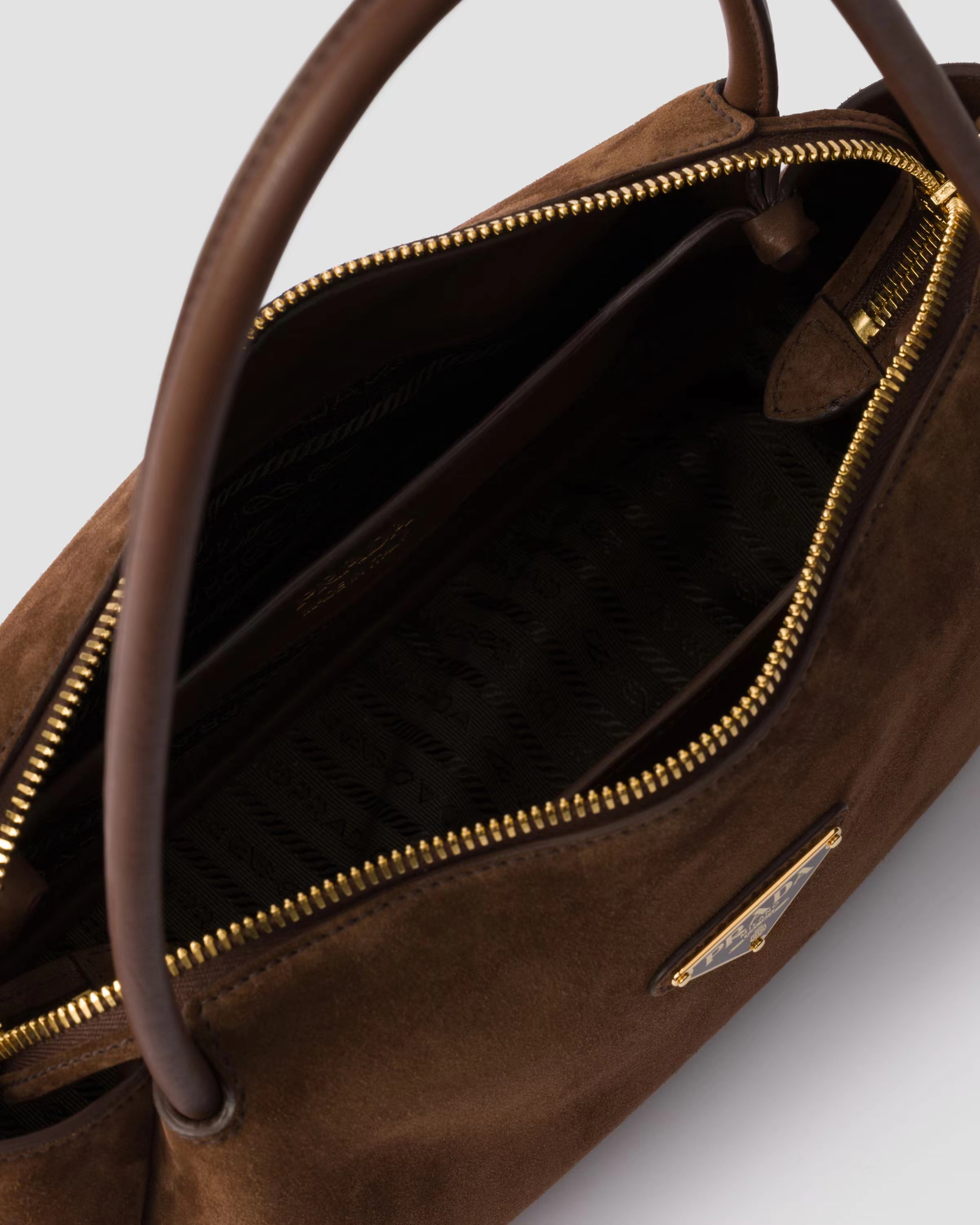 Medium suede shoulder bag