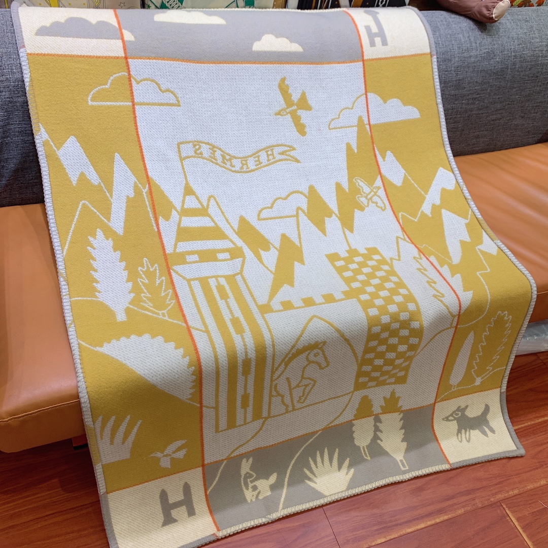 Hermès Blanket & Cushion Set