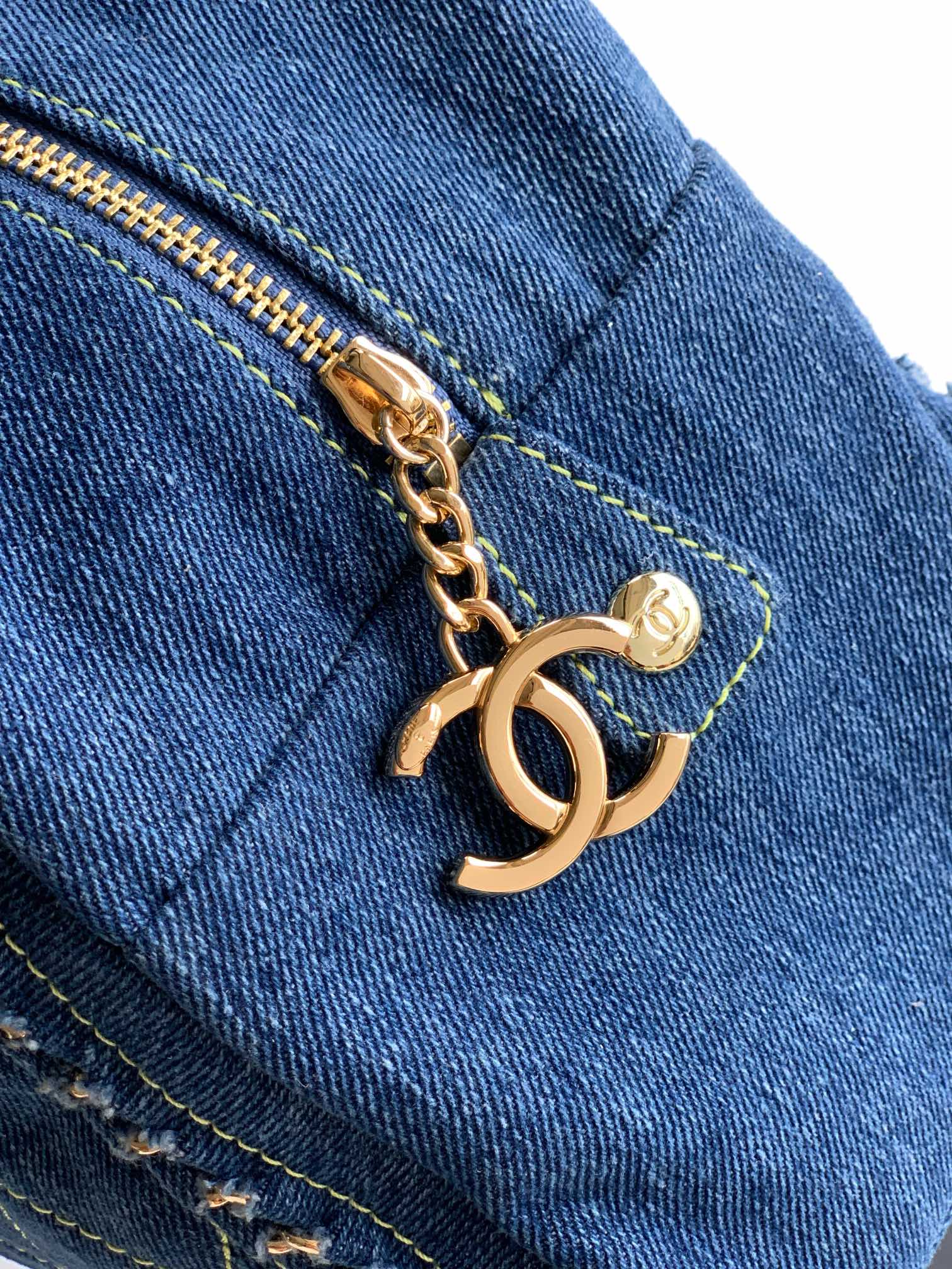 CHANEL Denim Bowling Bag