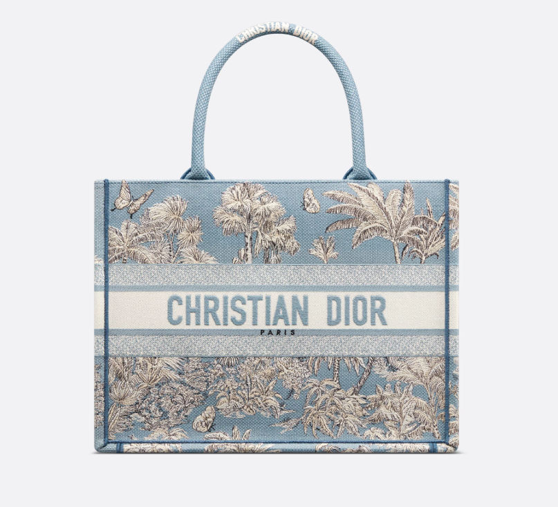 Dioriviera Medium Dior Book Tote Celestial Blue