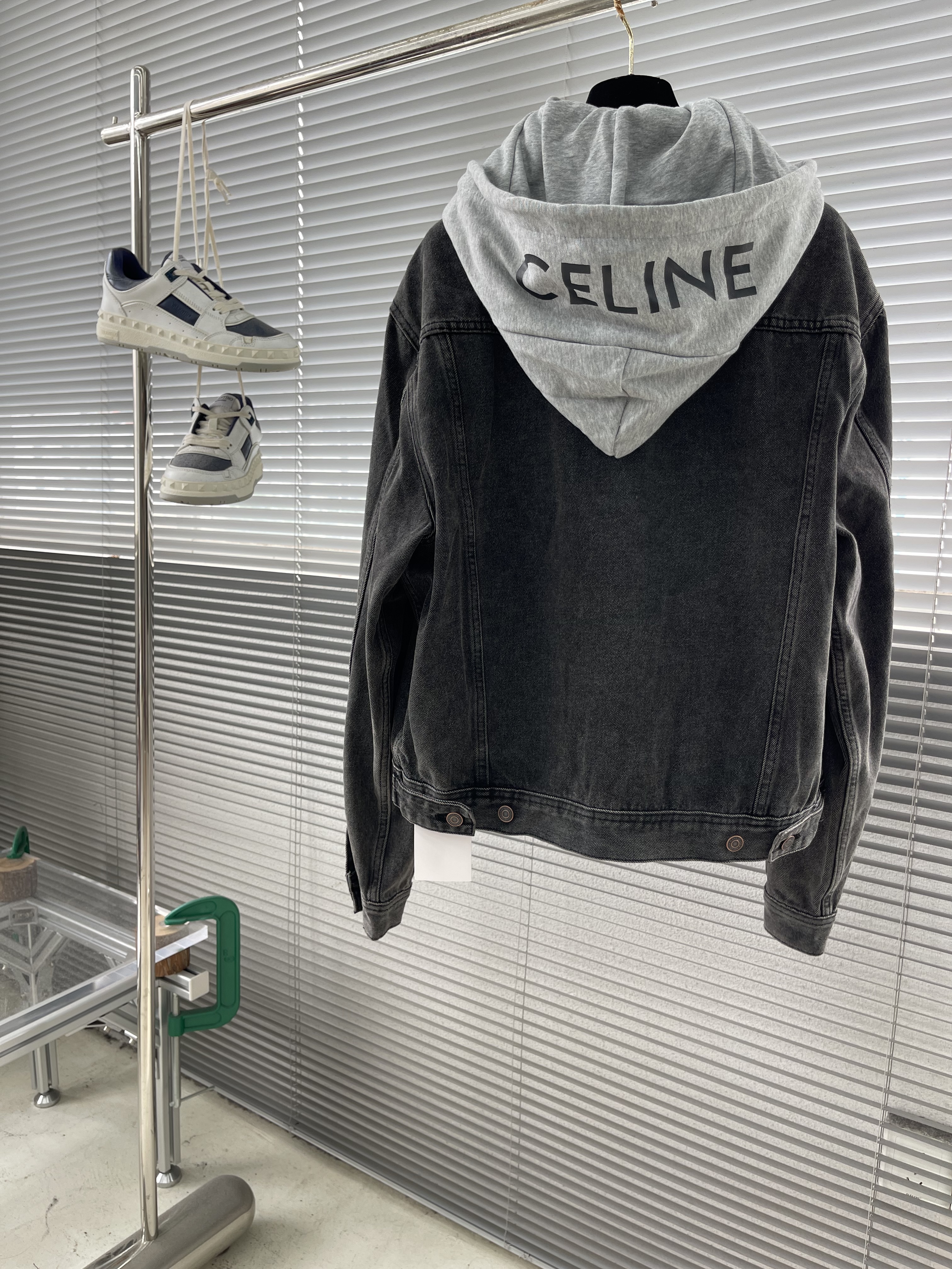 Celine trucker jacket in union wash denim