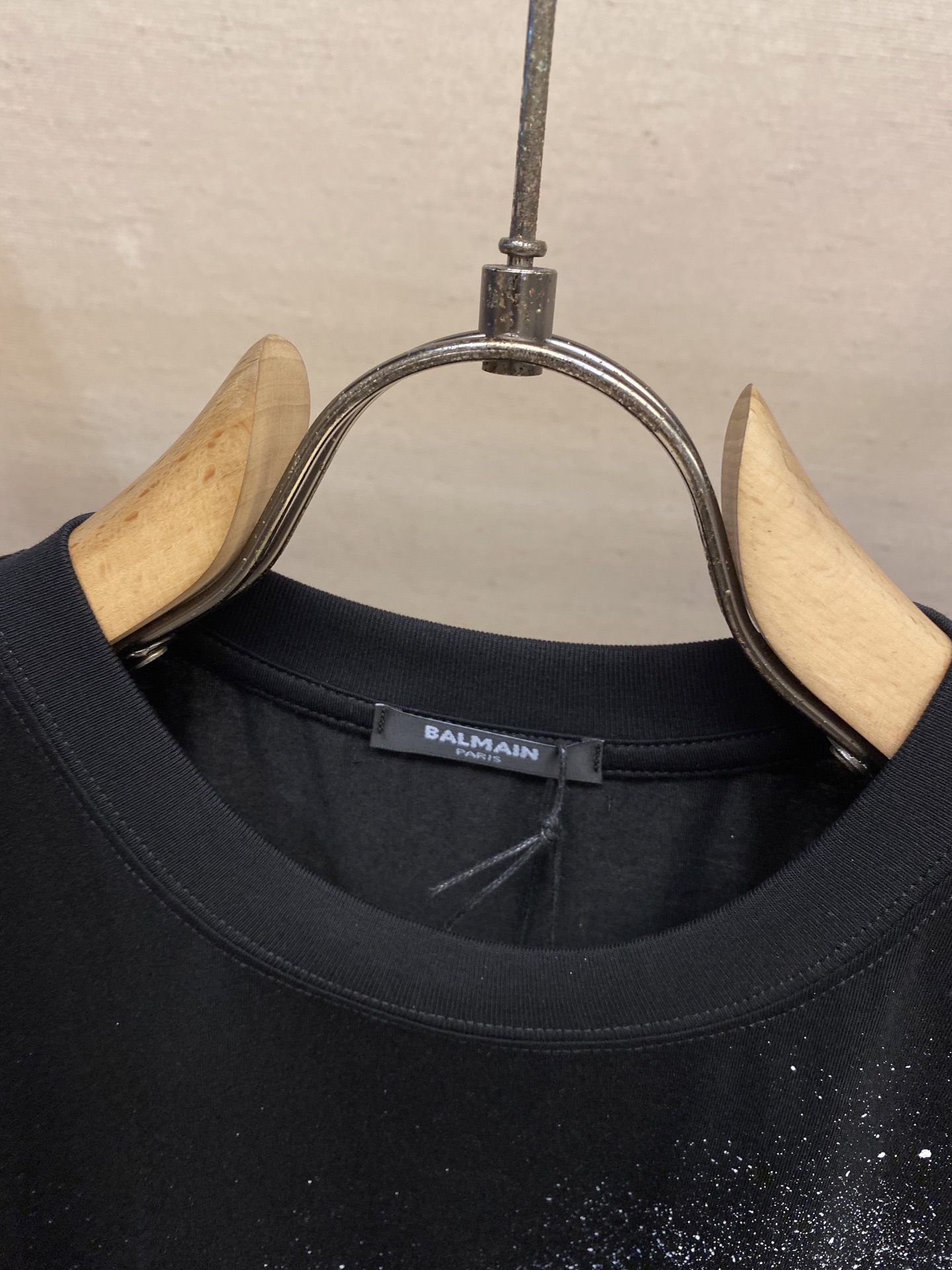 Printed Balmain Universe logo and stars T-shirt