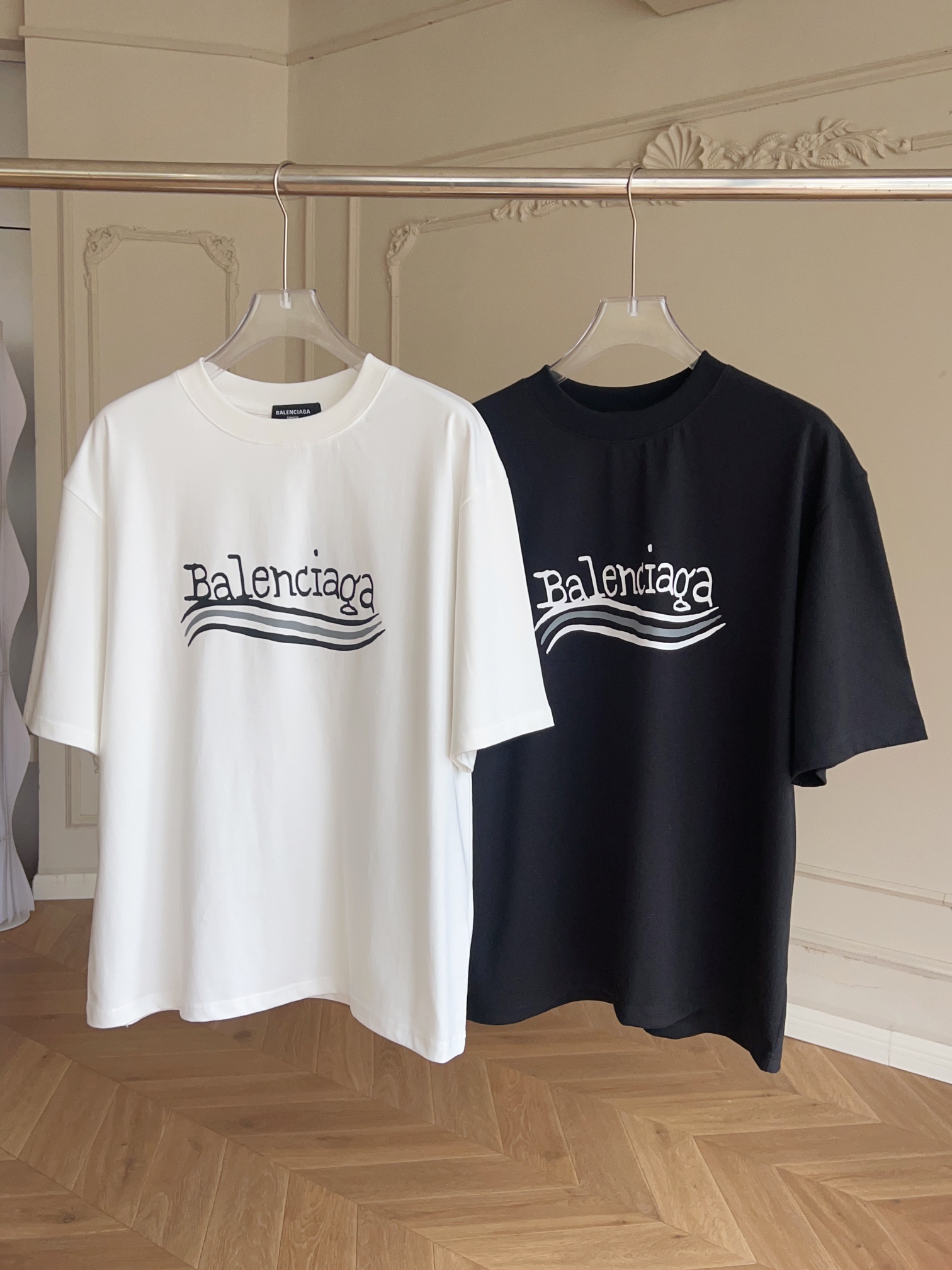 BALENCIAGA/ Paris World Short sleeve T-shirt