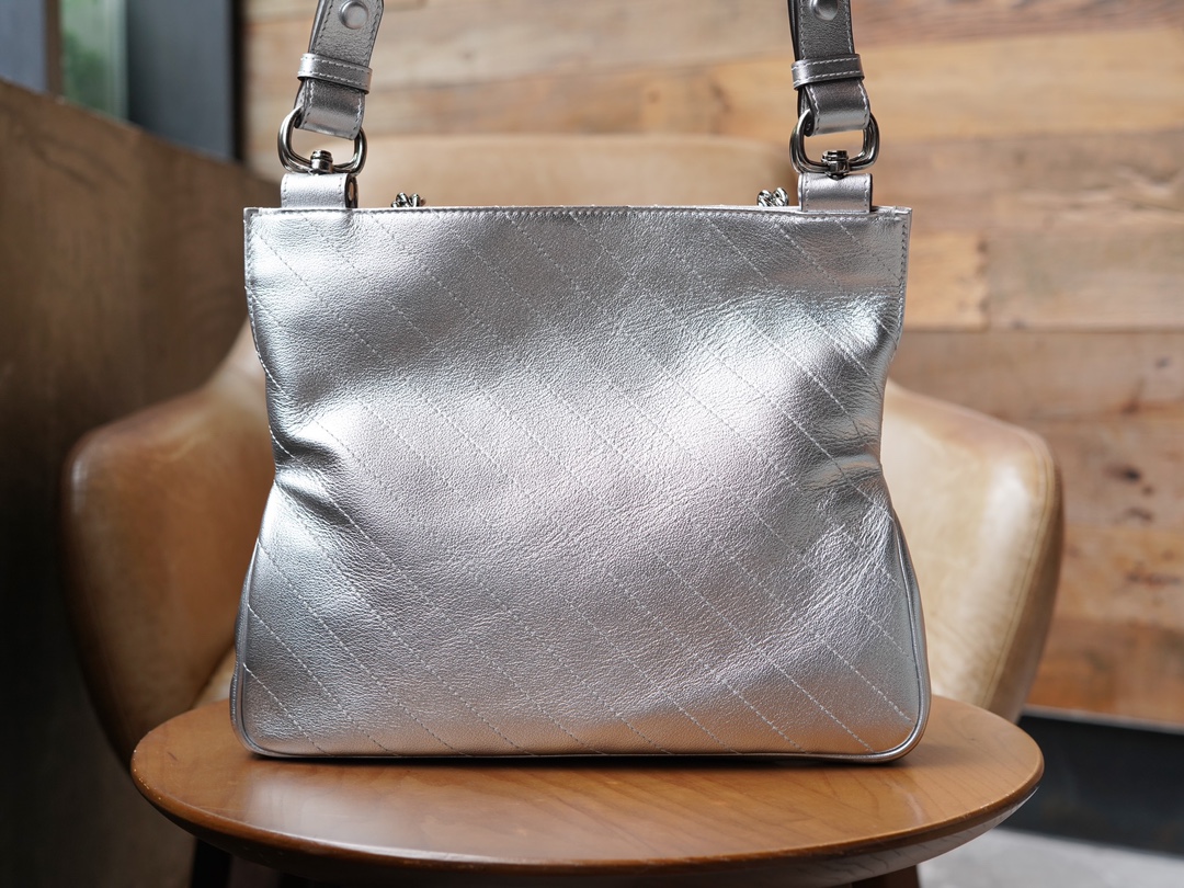 GUCCI BLONDIE SMALL TOTE BAG-Silver-751518