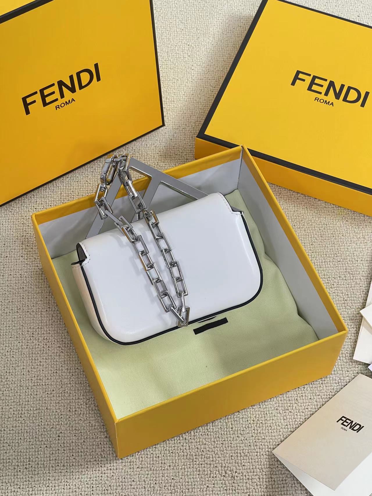 FENDI-First Nano Bag-White