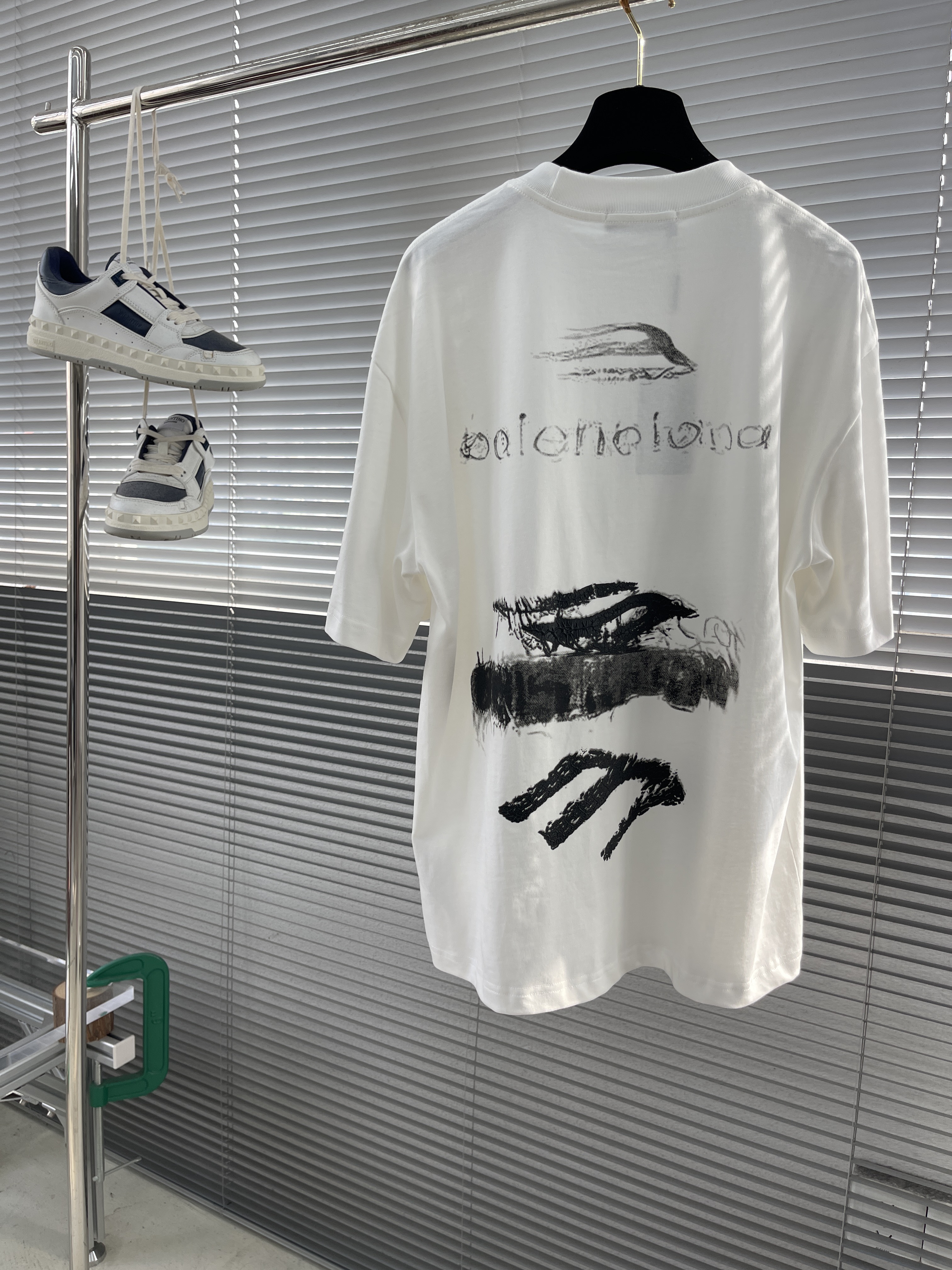 Balenciaga 2025 Authentic Surplus Men's Essential Tee-white