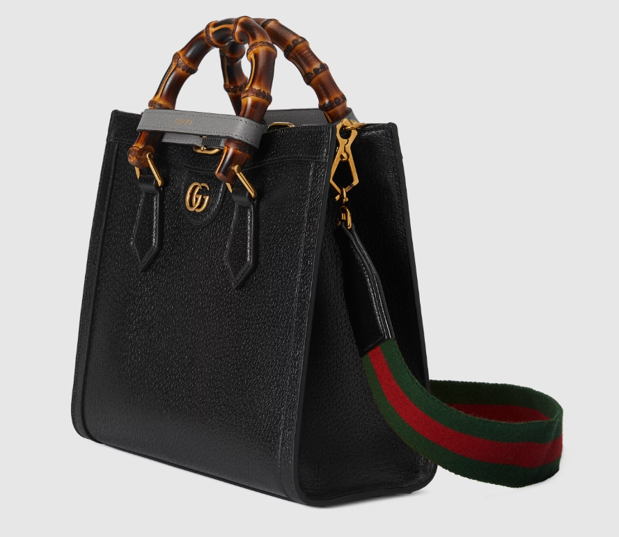 GUCCI DIANA SMALL TOTE BAG-Black-‎702721