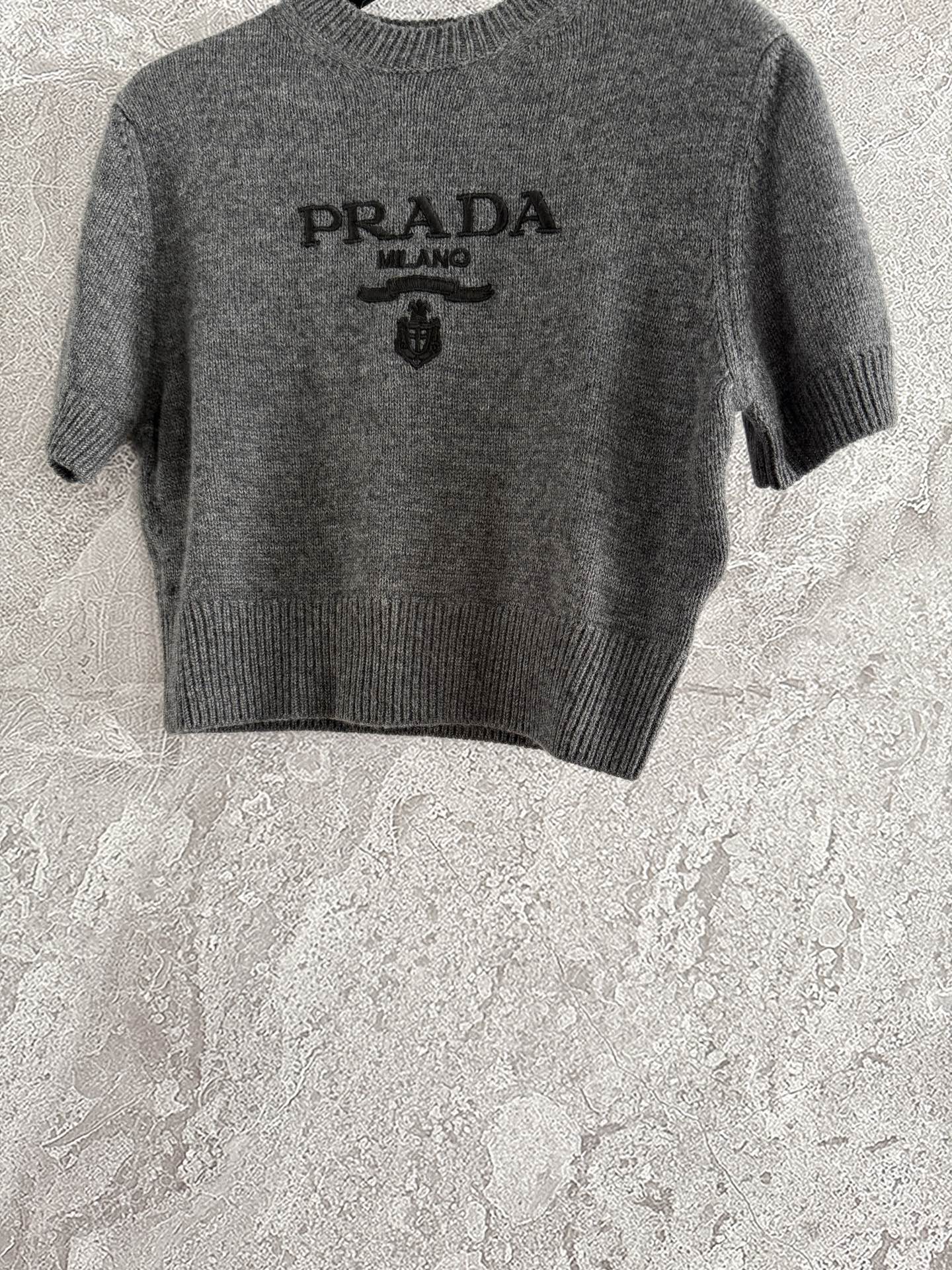 PRADA Logo-Embroidered Cashmere-Blend Sweater