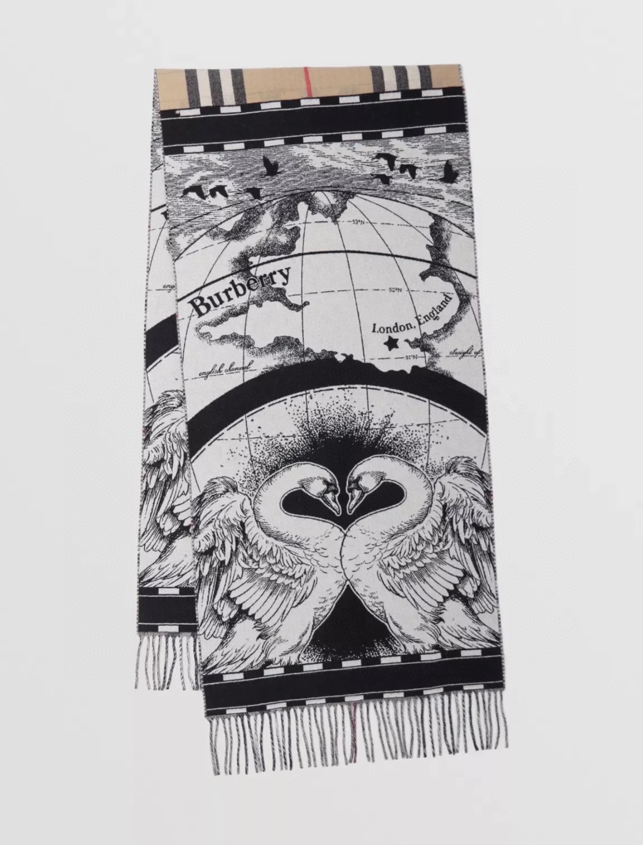 𝐁𝐮𝐫𝐛𝐞𝐫𝐫𝐲 Spliced Swan Scarf