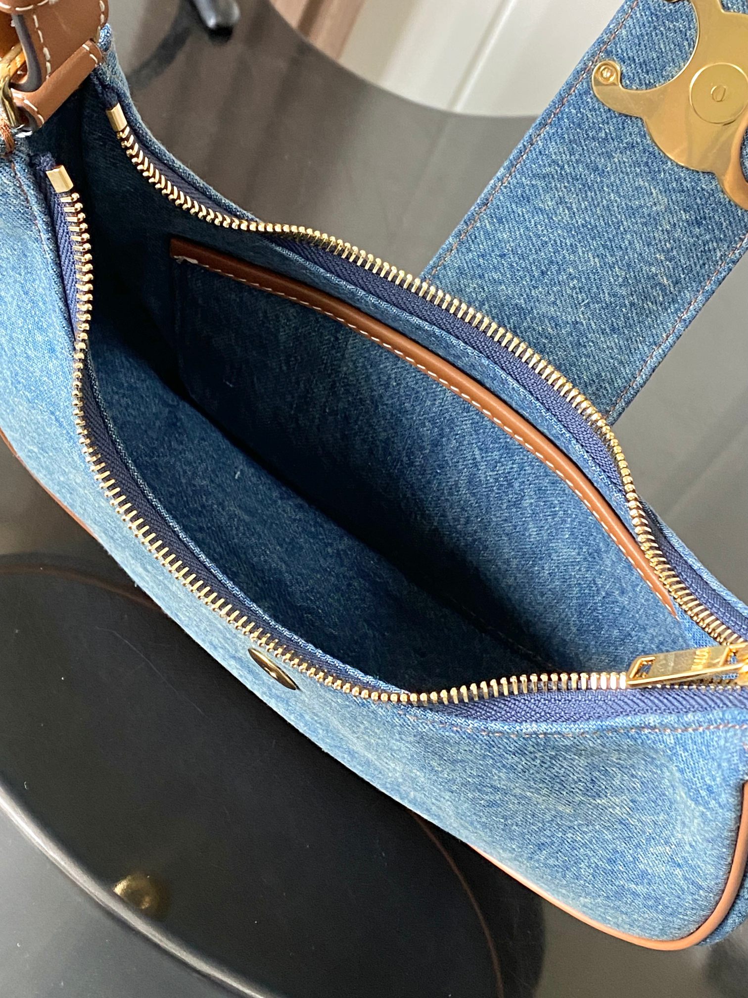 CELINE Retro Denim Luna Bag