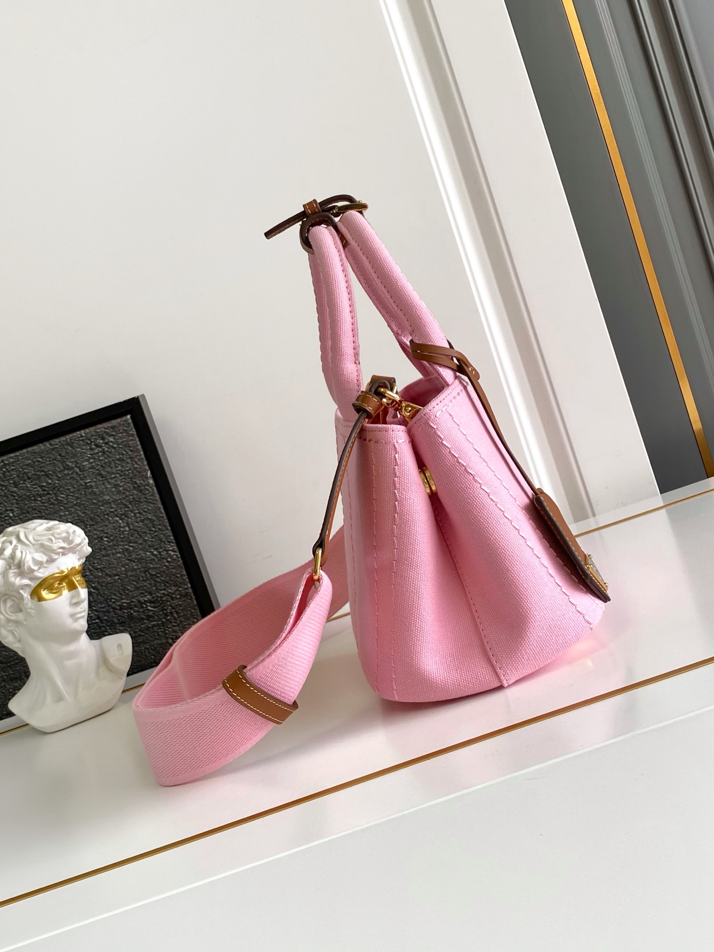 Prada Jardinière cotton canvas mini handbag