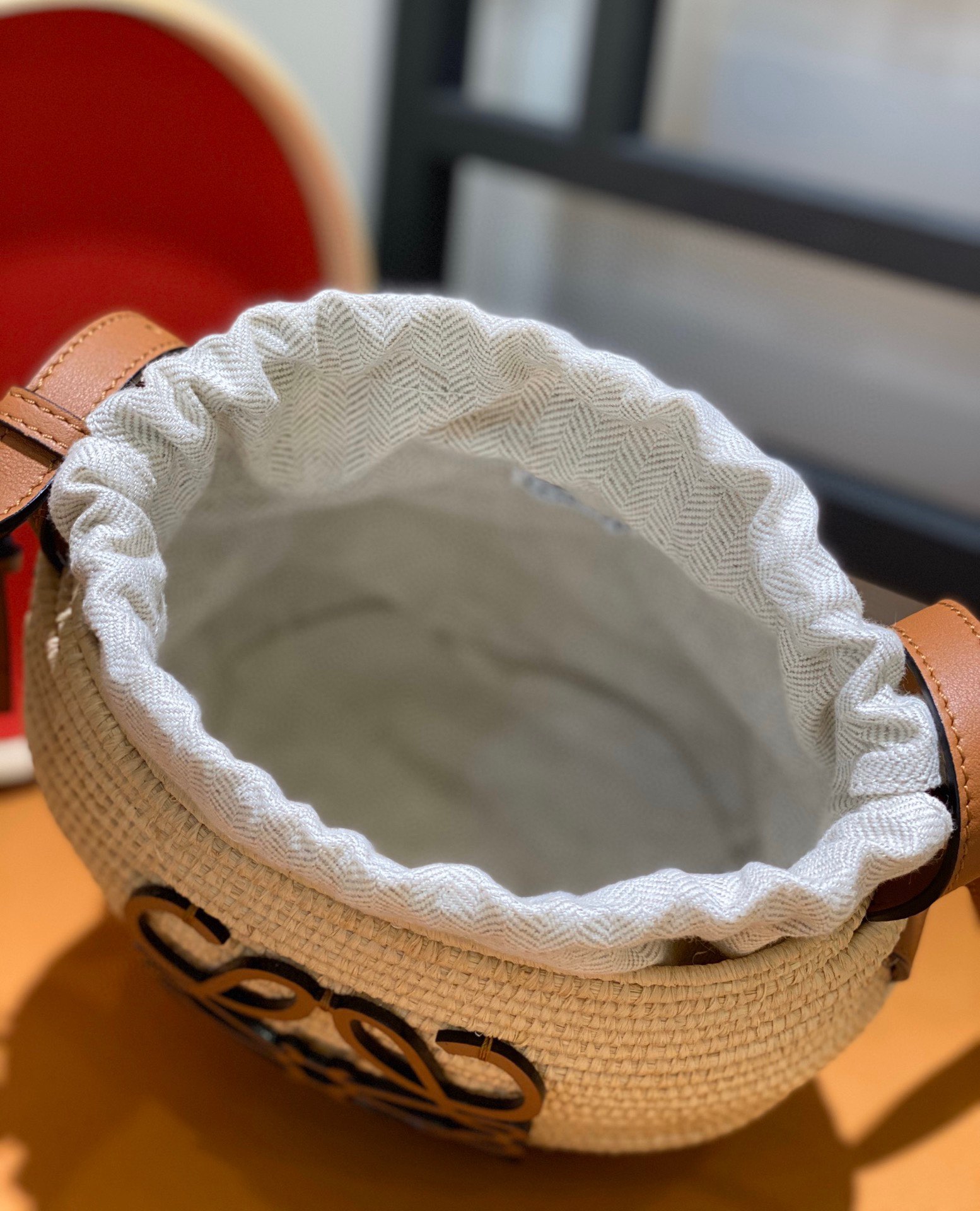 Loewe-062251A- Straw bag