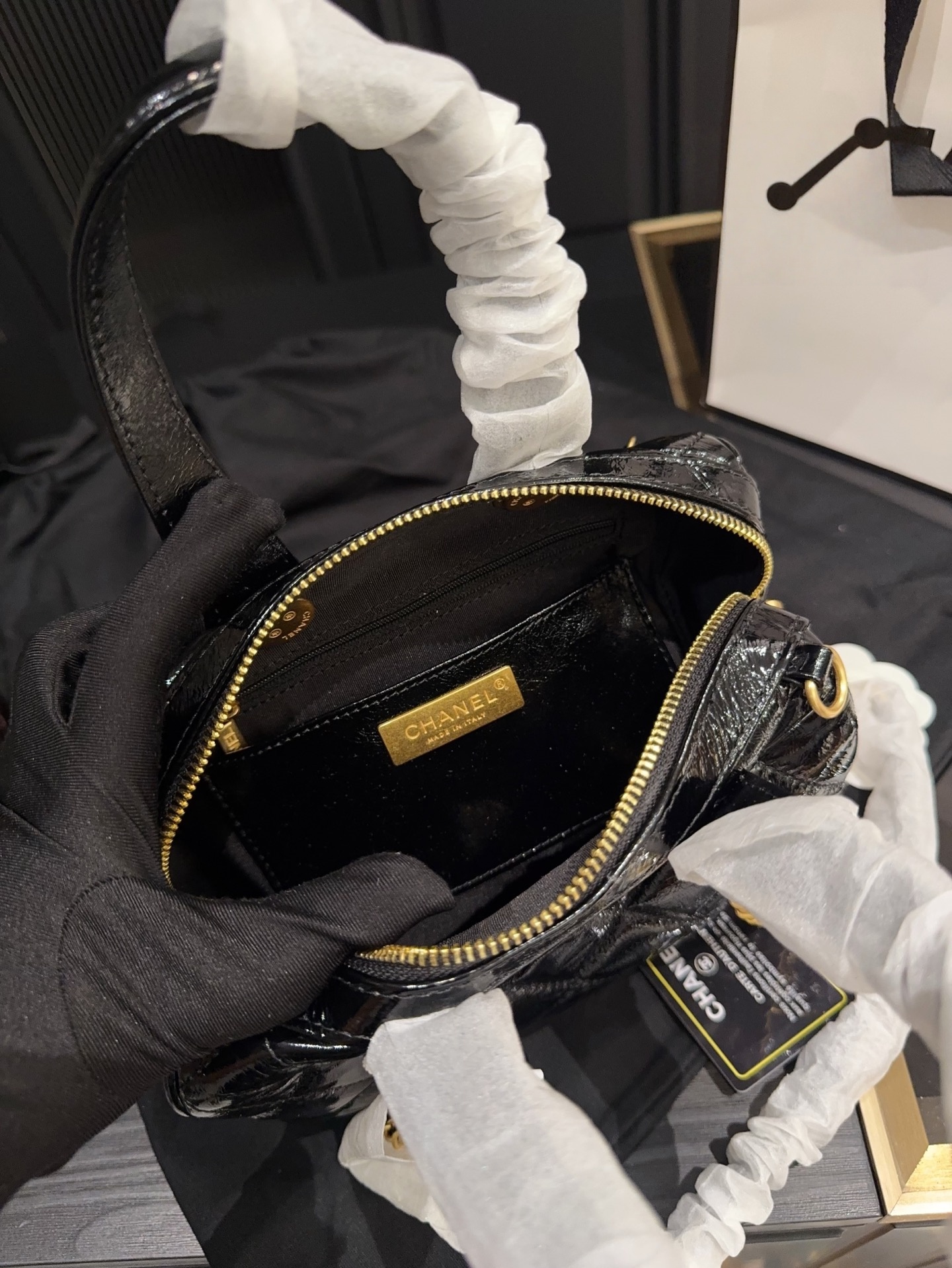 Chanel 25A Bowling Bag – Glossy Calfskin