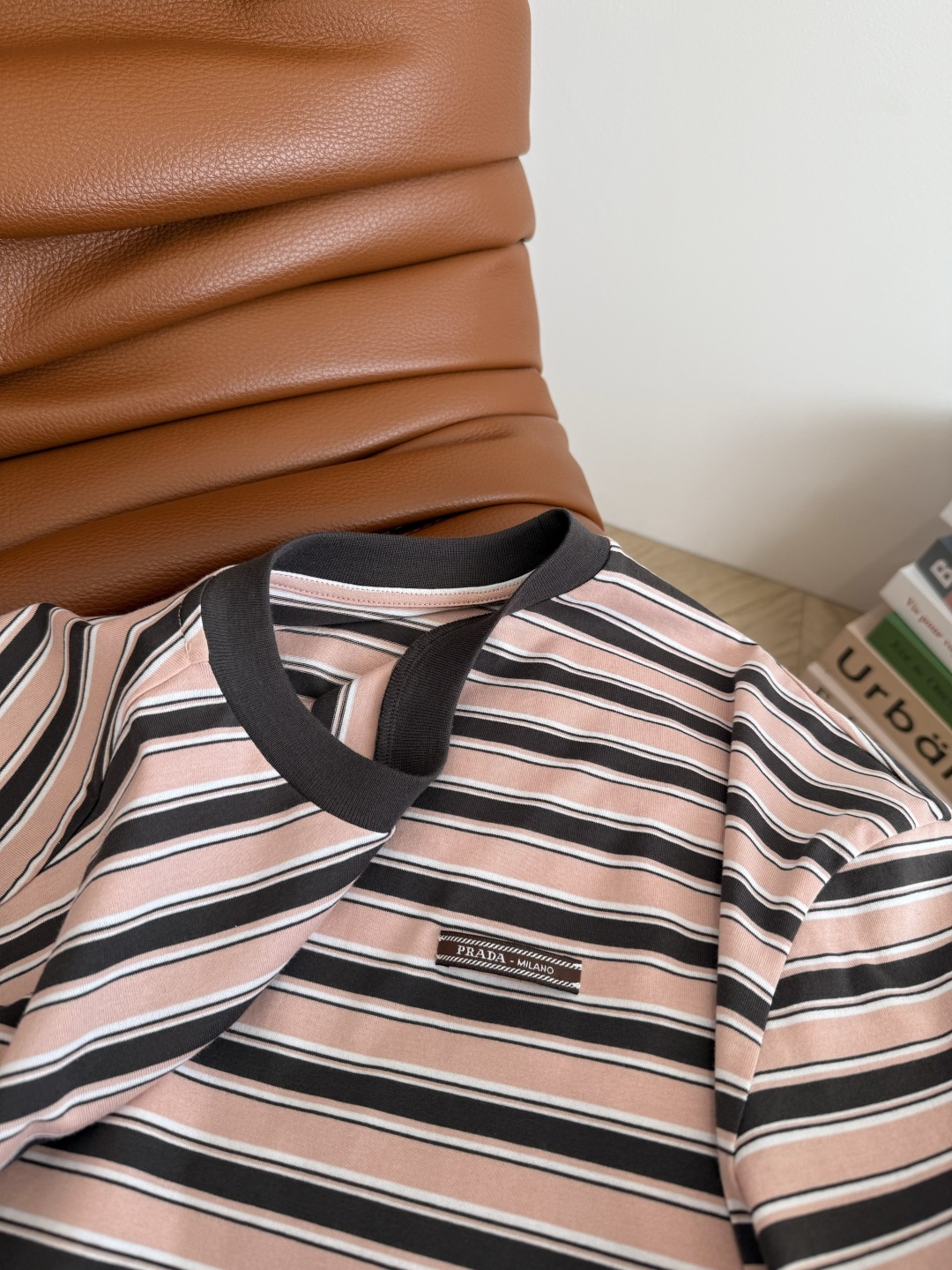 Prada Striped lisle cotton T-shirt