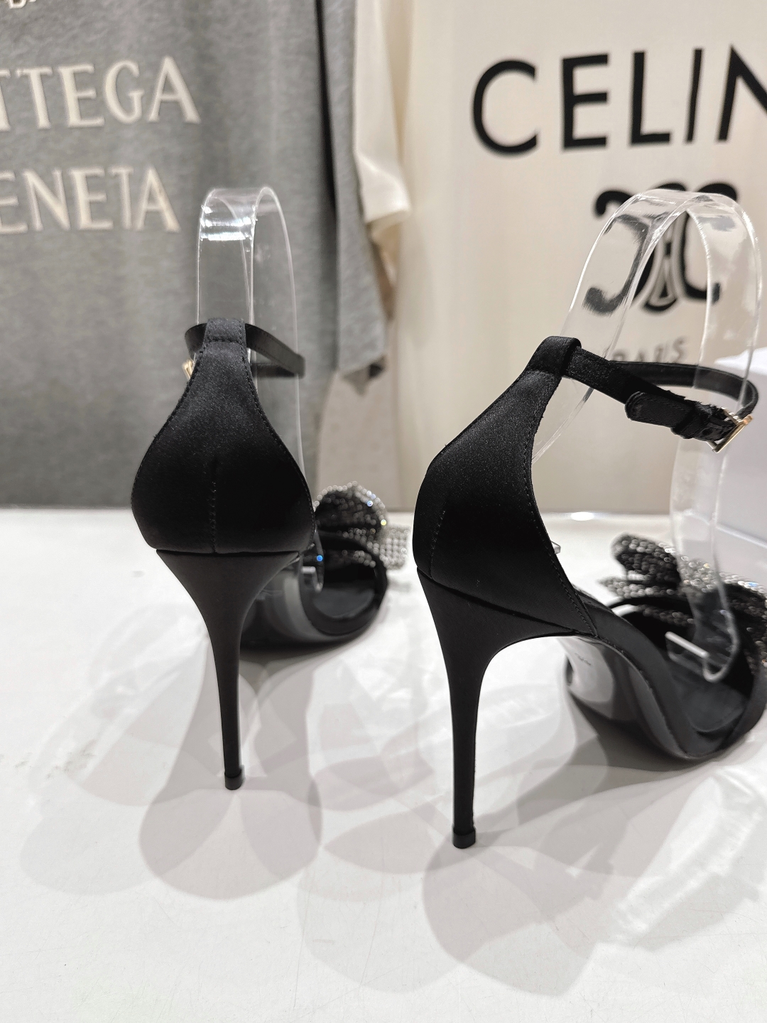 DOLCE&GABBANA Crystal-embellished satin pumps