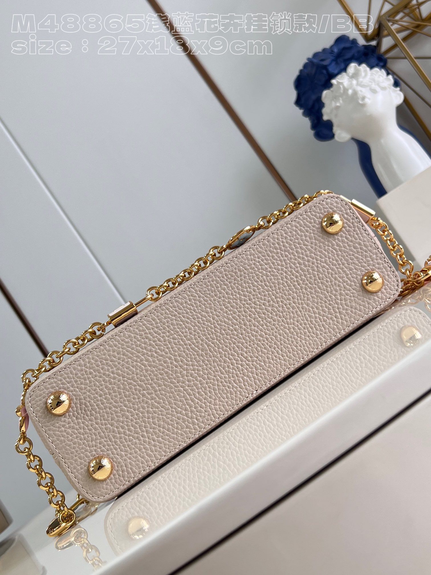 Capucines handbag-light blue