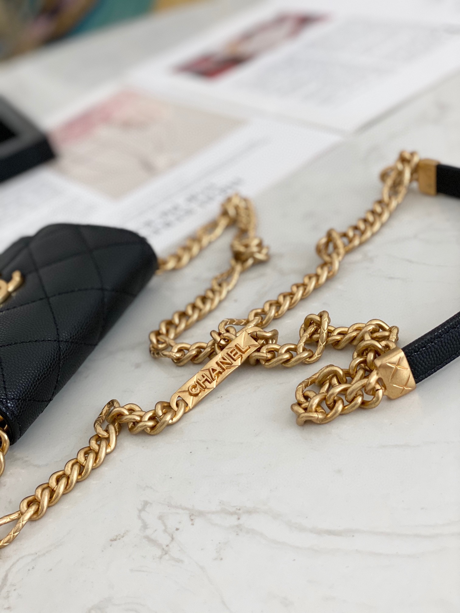 Chanel chain flap coin purse