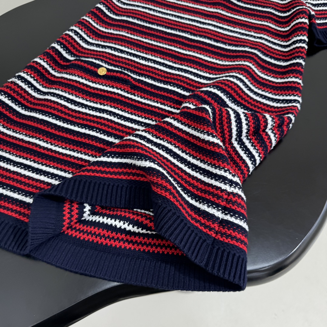 Gucci New Wool Striped Jacquard Dress*