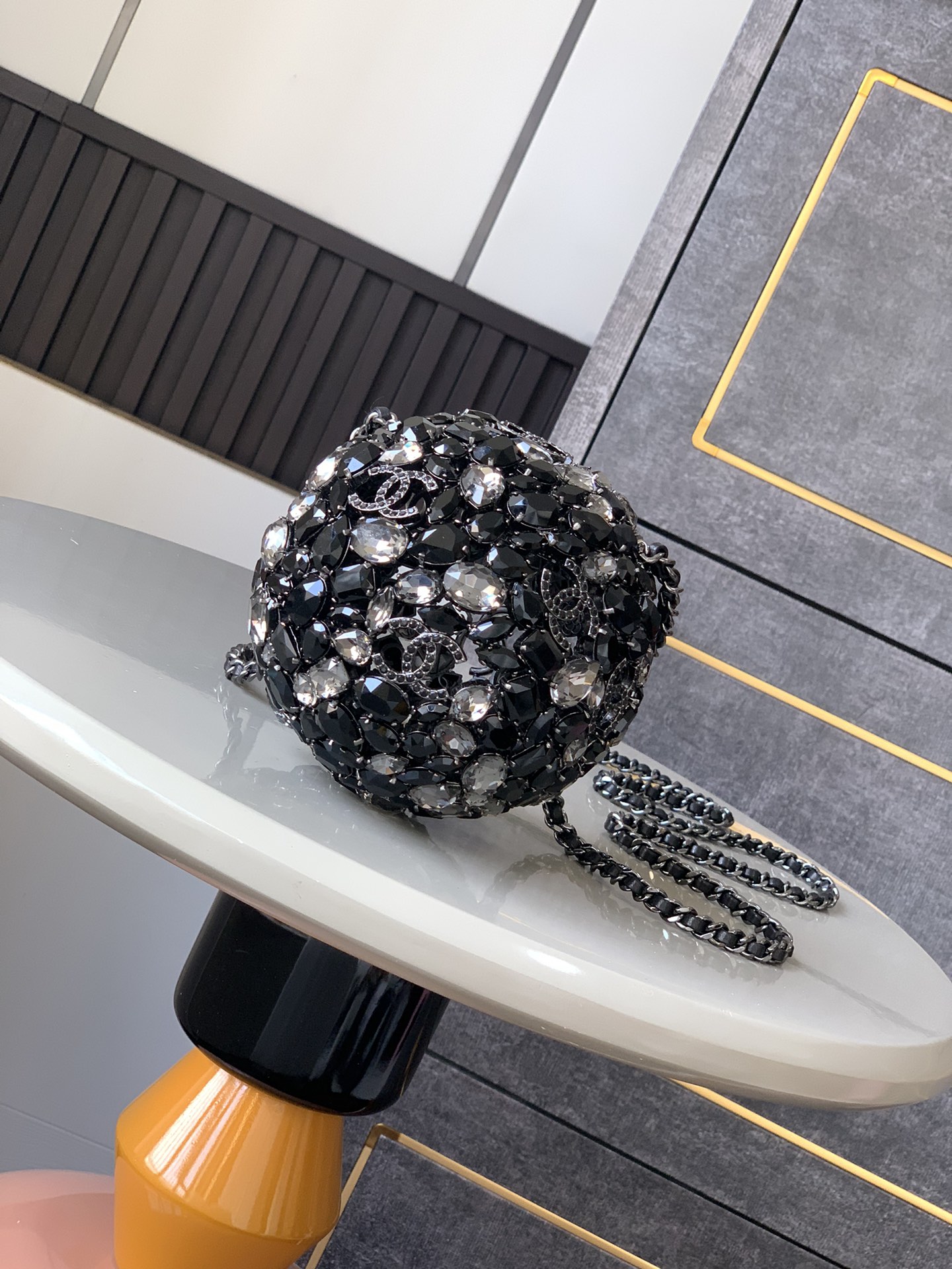 chanel diamond ball Bag