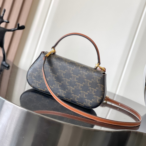 CELINE TEEN CELINE LOLA IN Triomphe Canvas and Calfskin