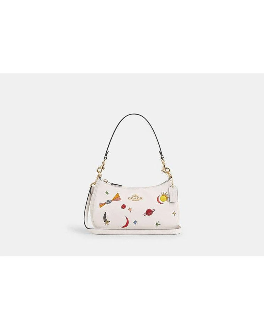 Coach White Starry Sky Shoulder Bag
