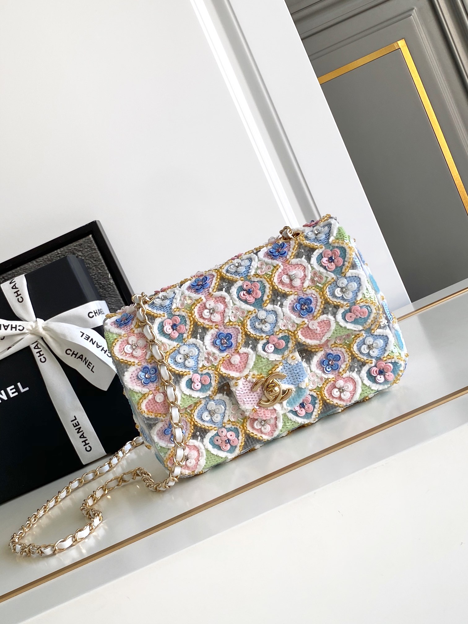 chanel beaded embroidery bag