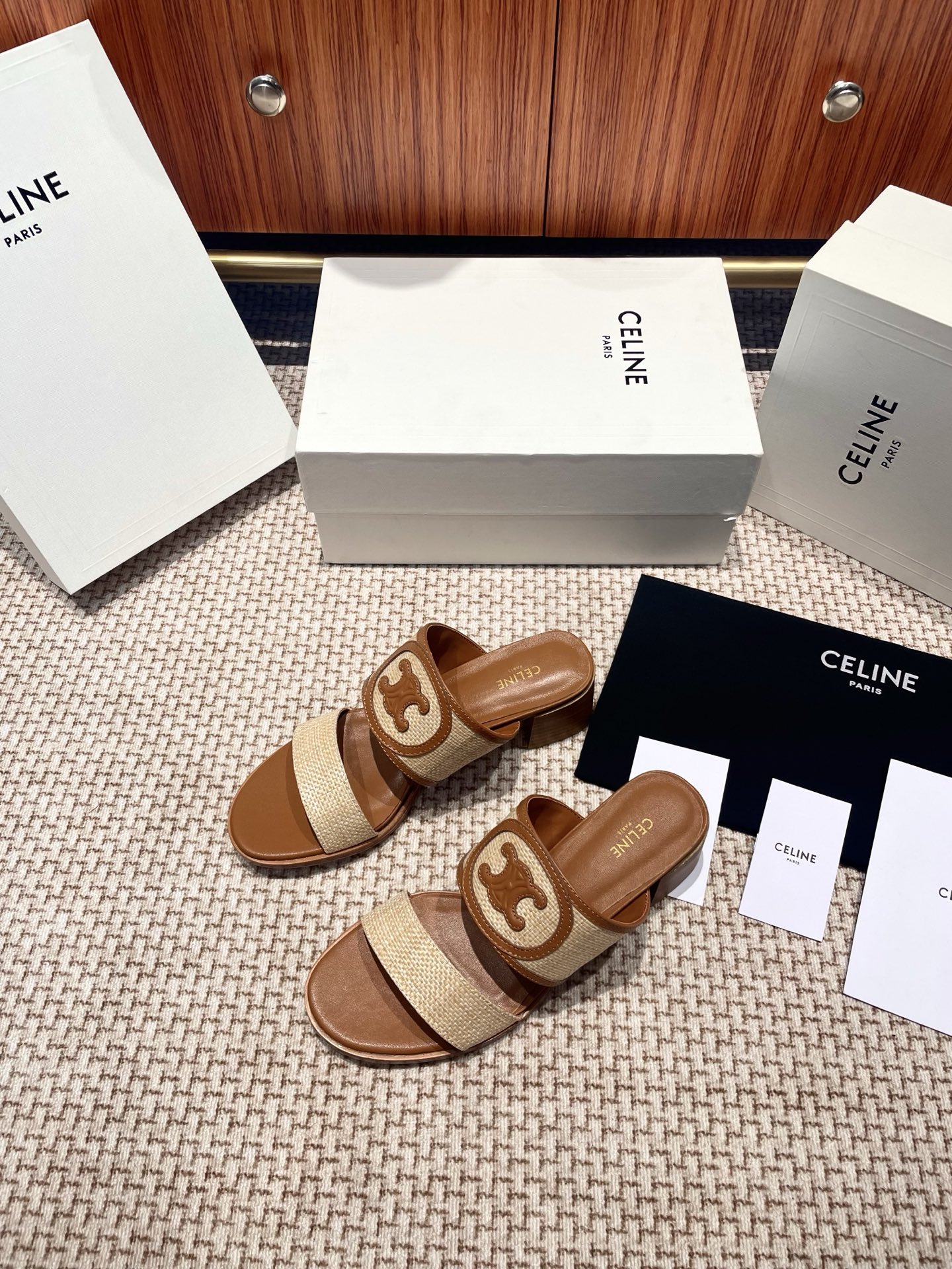 CELINE 2025 New Leather-Sole Sandals