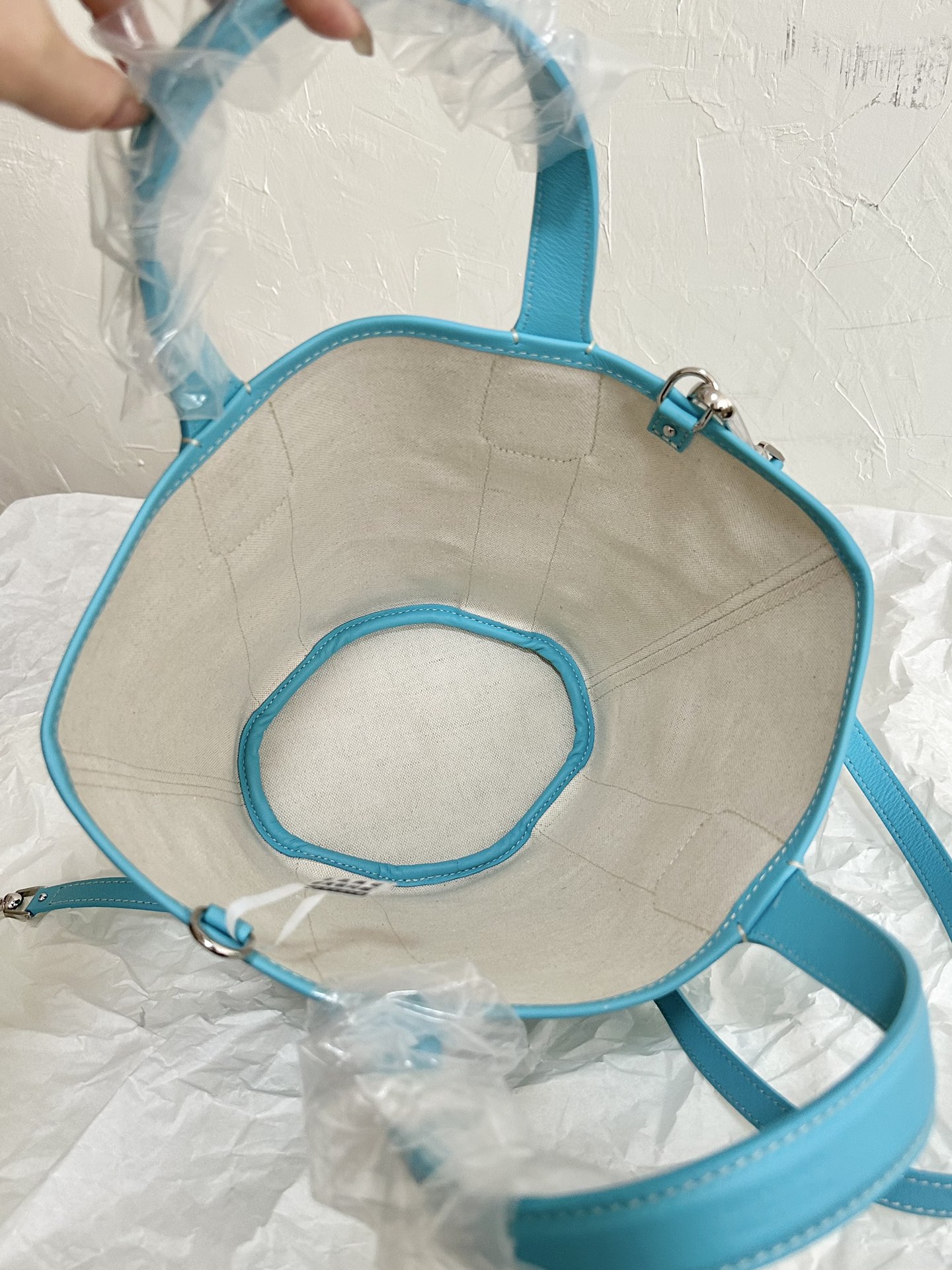 Goyard Beach Basket Tote in Turquoise Green