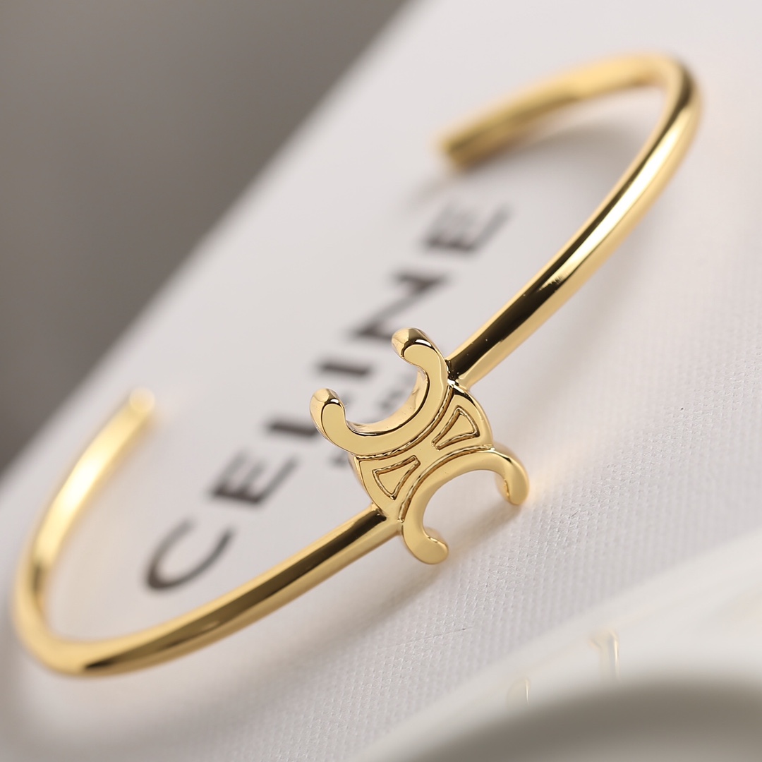 C*eline Arc de Triomphe open bracelet