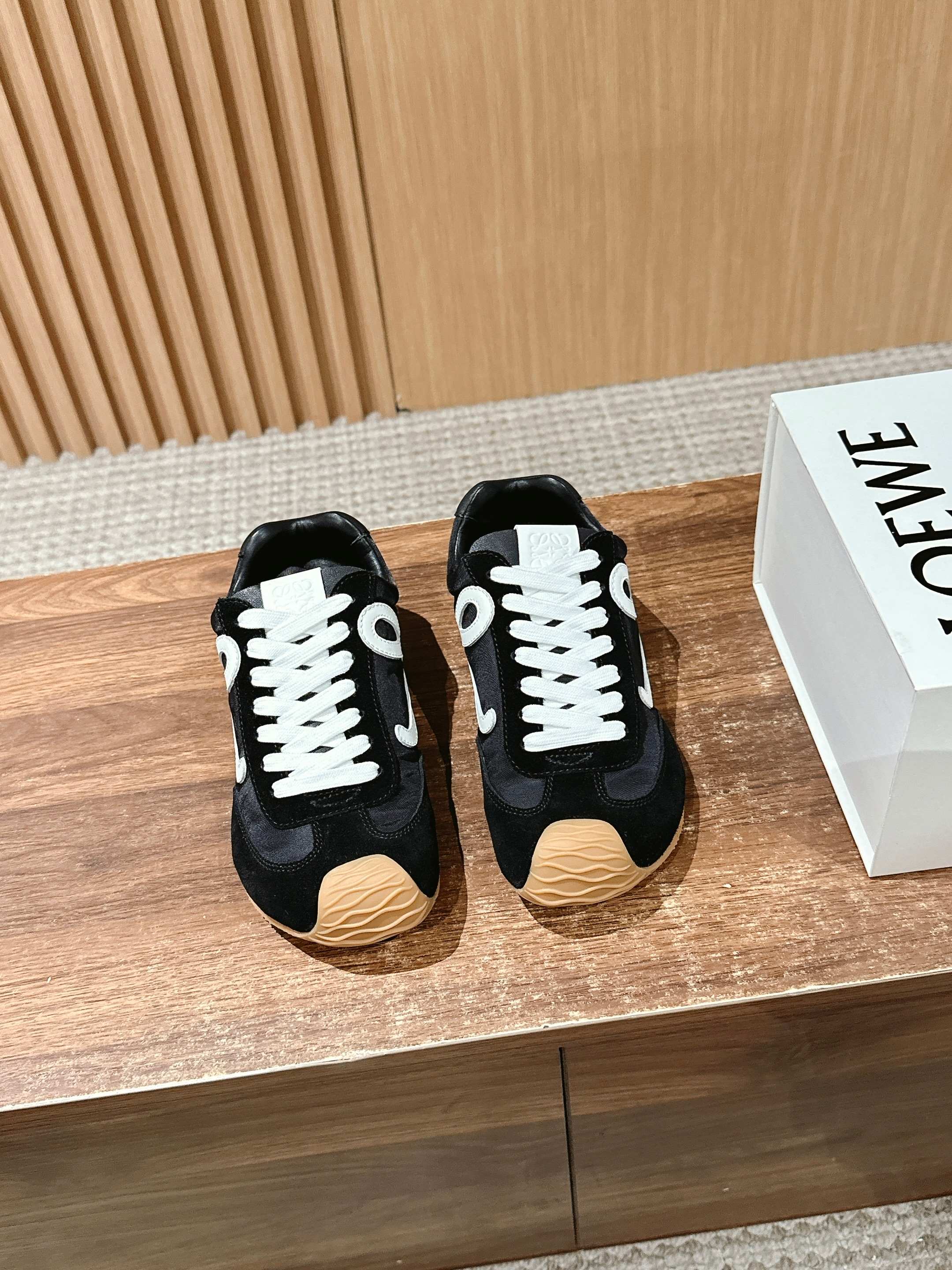 Ballet Runner 2.0 in nylon and calfskin Black