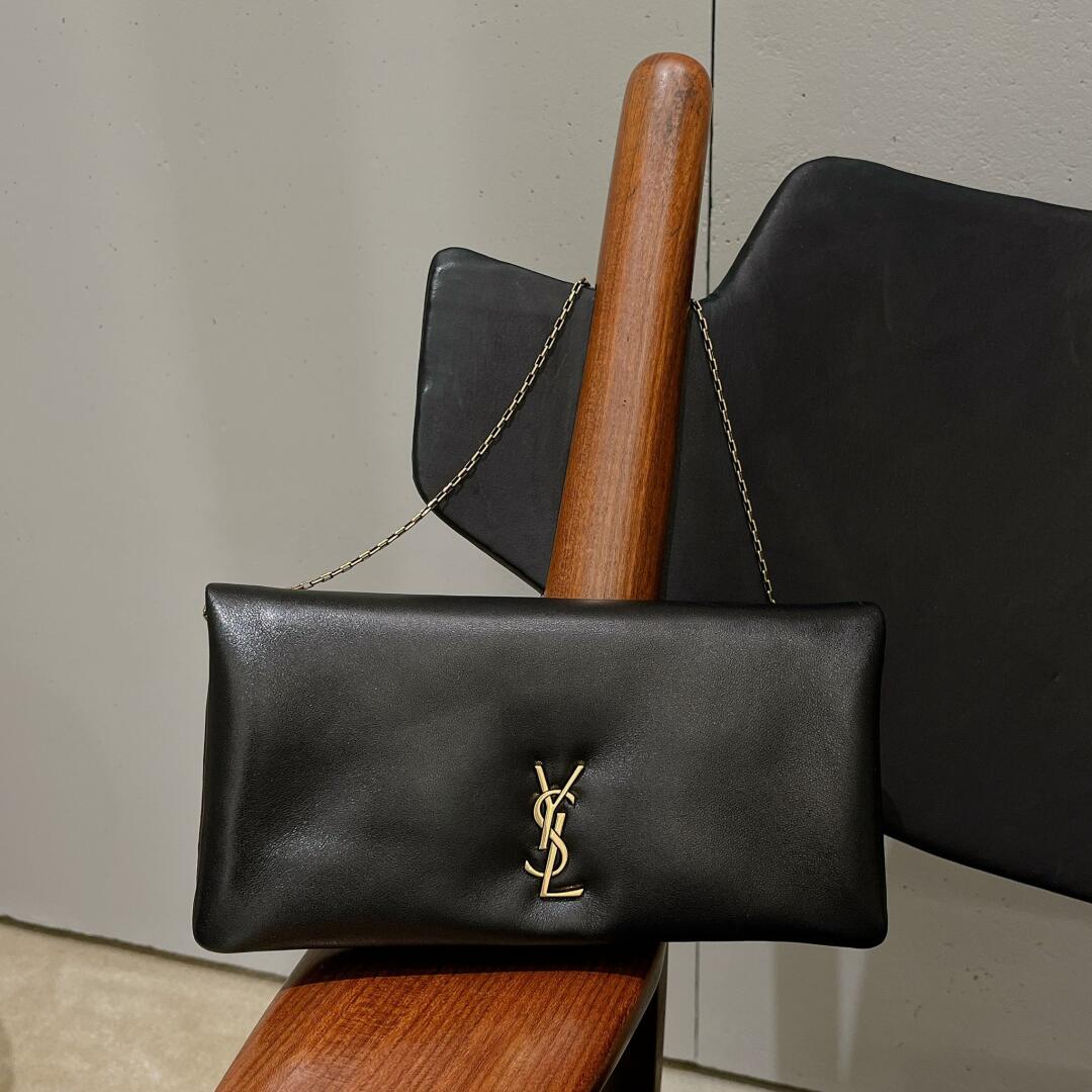 YSL-lambskin armpit bag