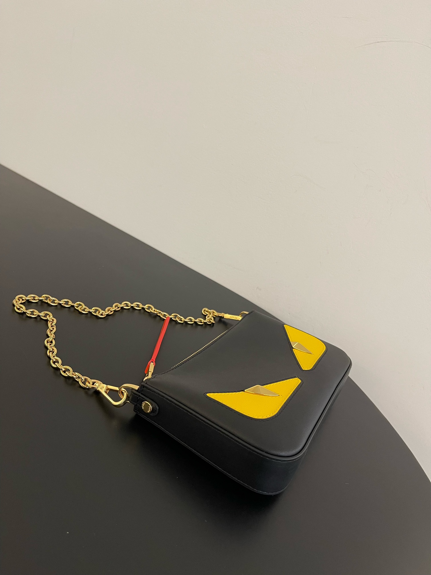 New Baguette Pouch Lunar New Year black leather pouch