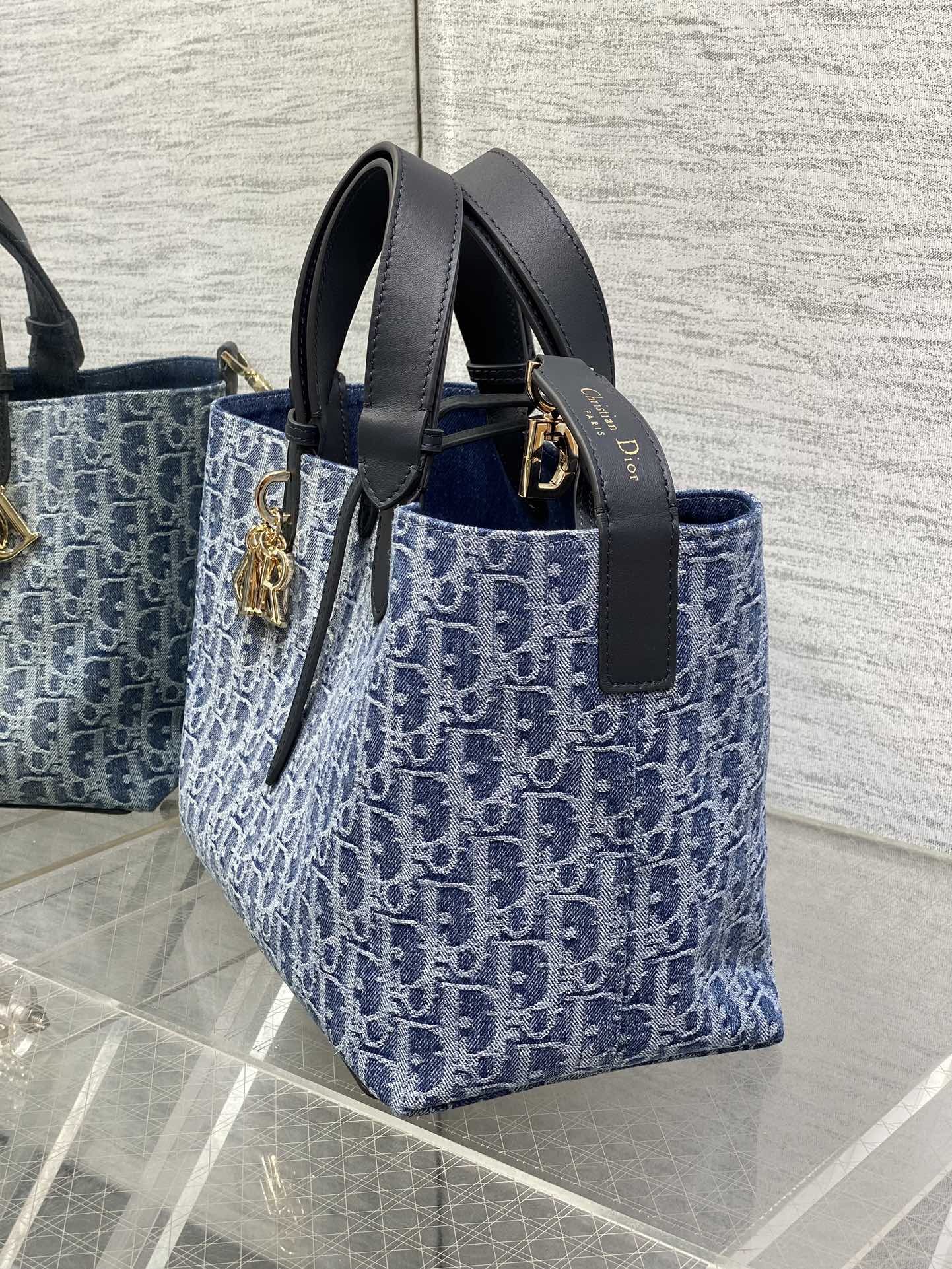 Dior-Toujours Medium Denim Bag