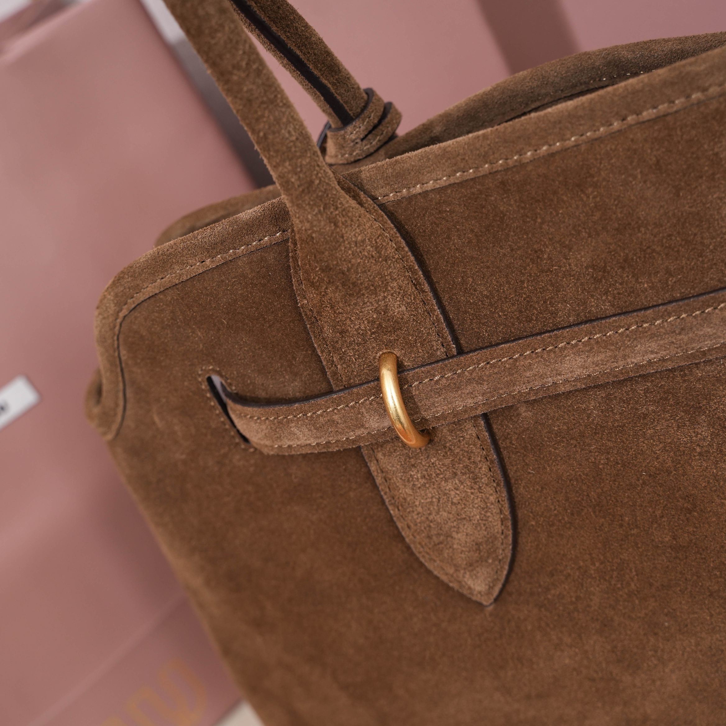 miu suede brown bag