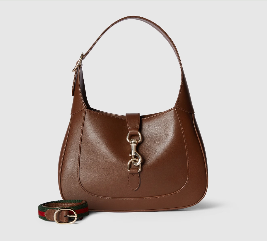 GUCCI JACKIE SMALL SHOULDER BAG-Brown-‎782849