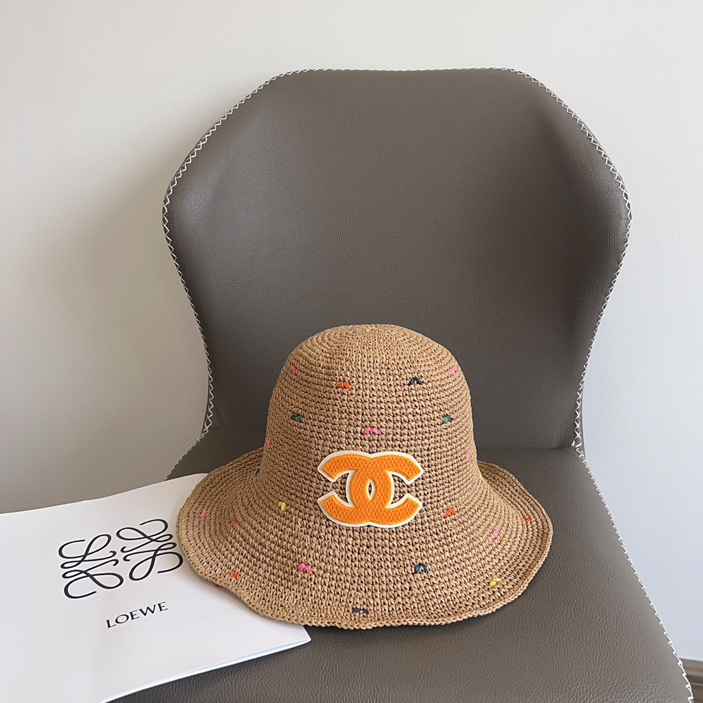 CHANEL 2025 New Arrival Woven Fisherman Hat