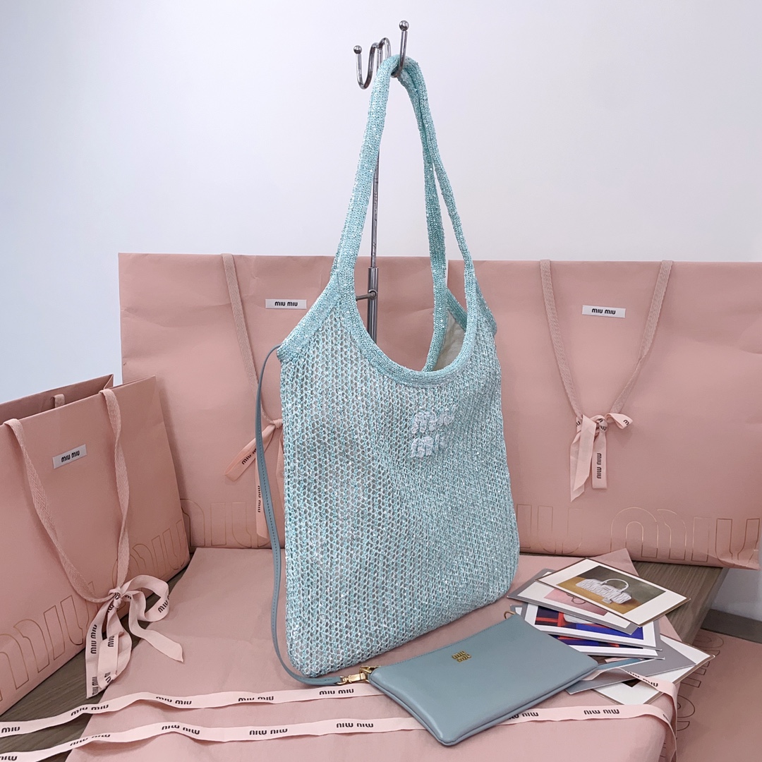 MIUMIU-IVY sequin mesh bag