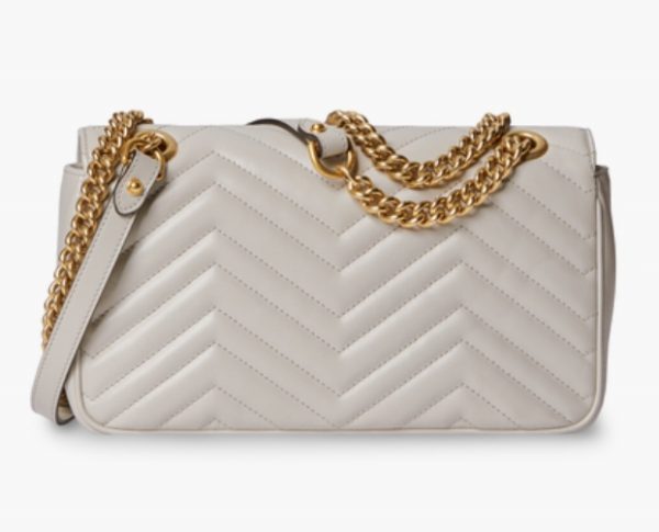 GG MARMONT SMALL SHOULDER BAG-Light grey-443497