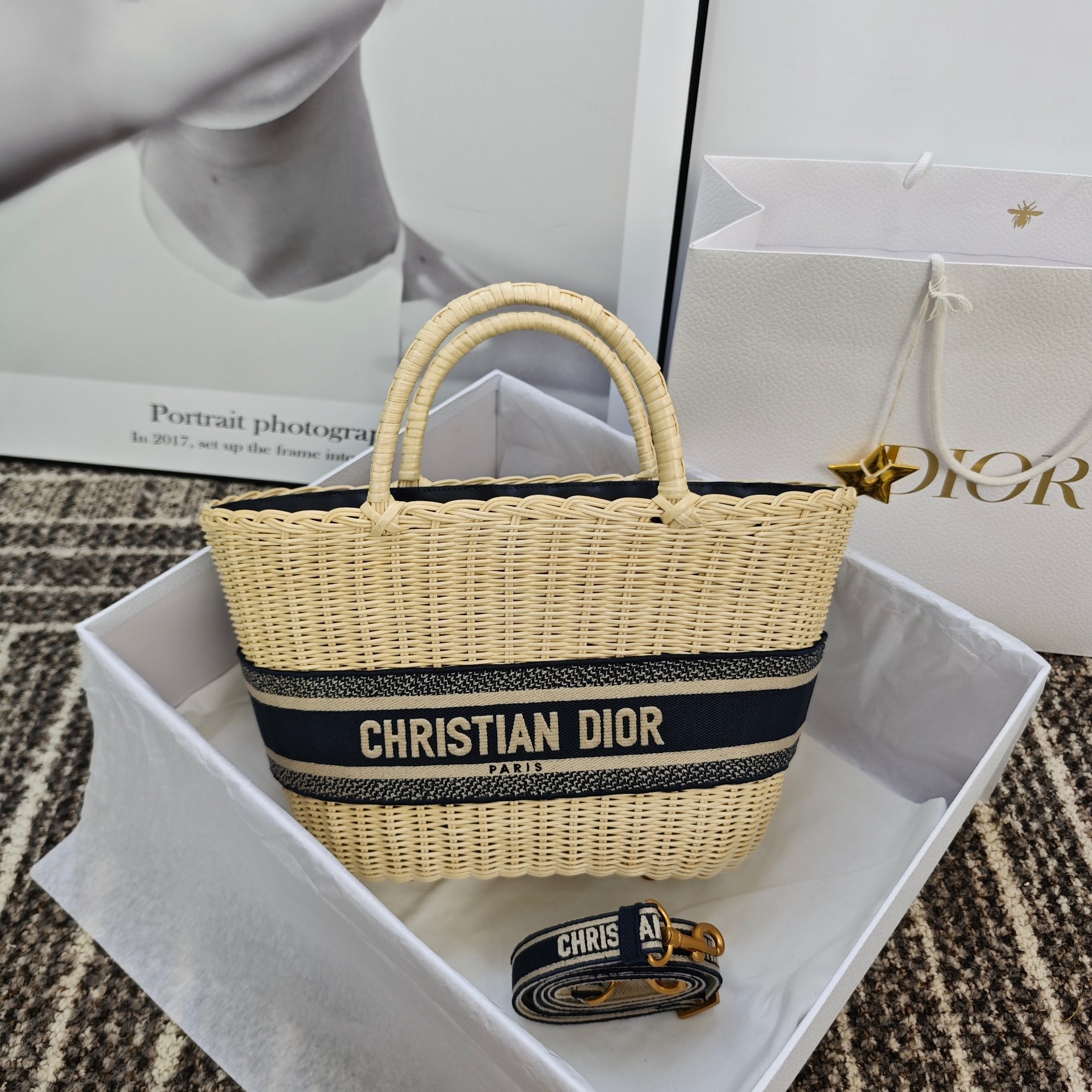 Braided Bamboo Basket Bag