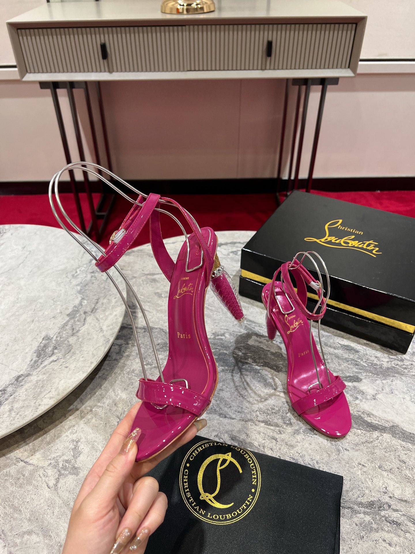 Christian Louboutin “Queen’s Scepter” Heeled Sandals